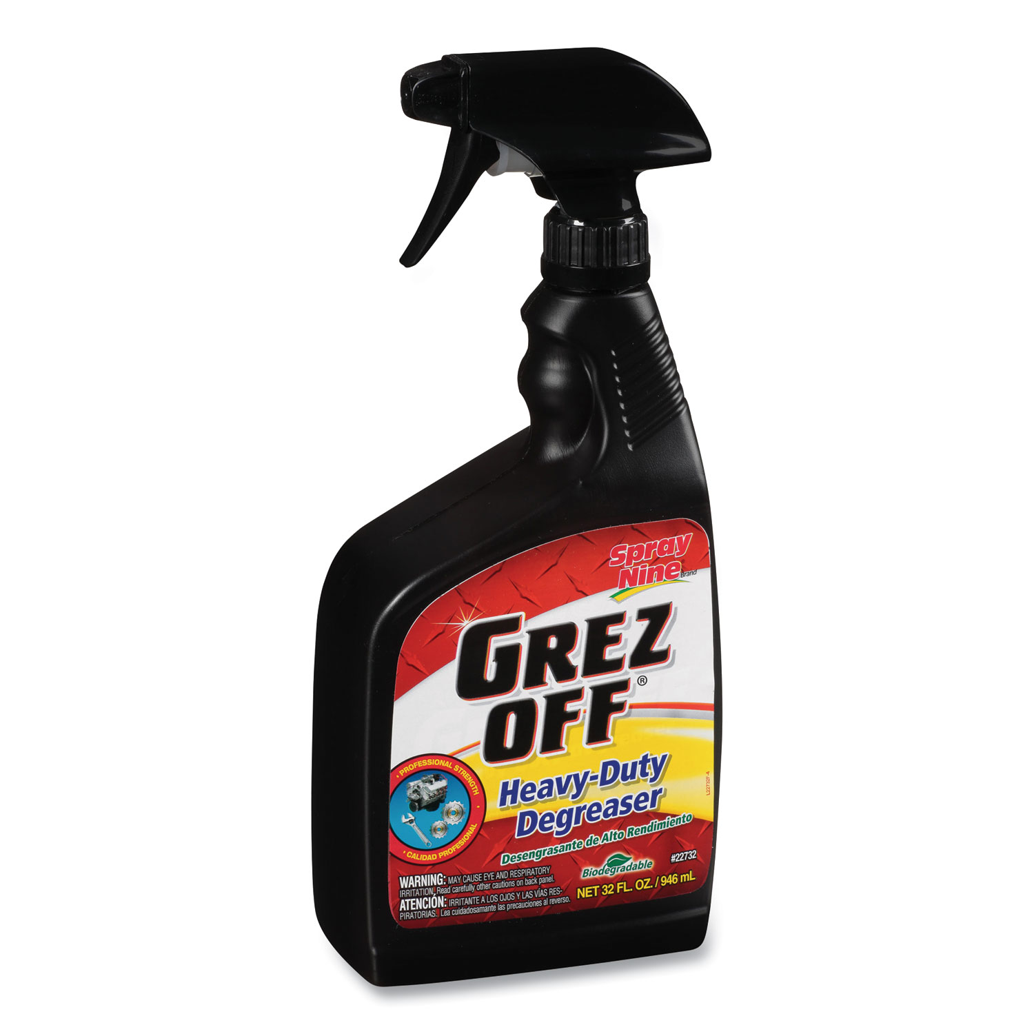 Spray Nine® Grezoff HeavyDuty Degreaser, 32 oz Spray Bottle, 12