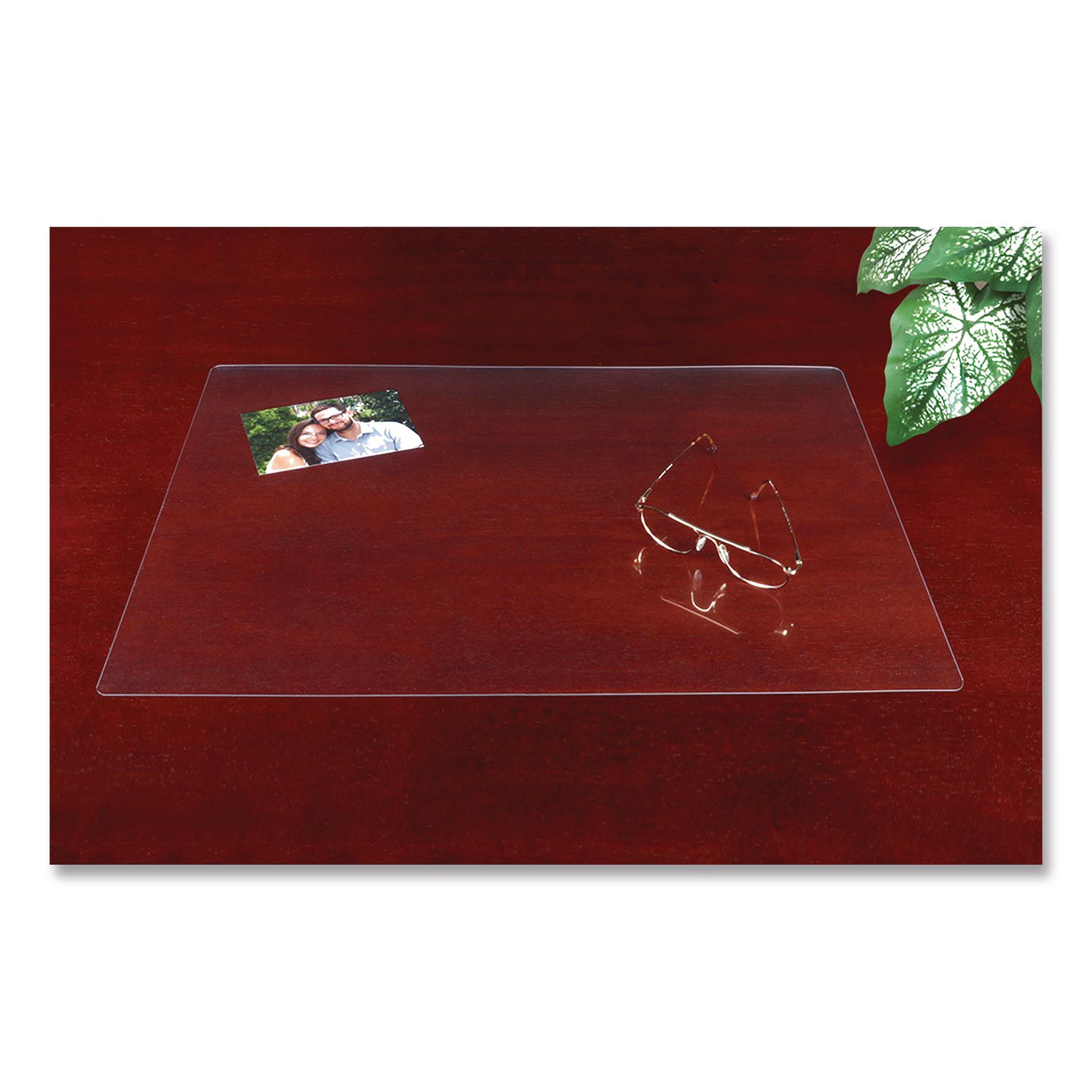 EcoClear Desk Pad with Antimicrobial Protection, 19 x 24, Clear