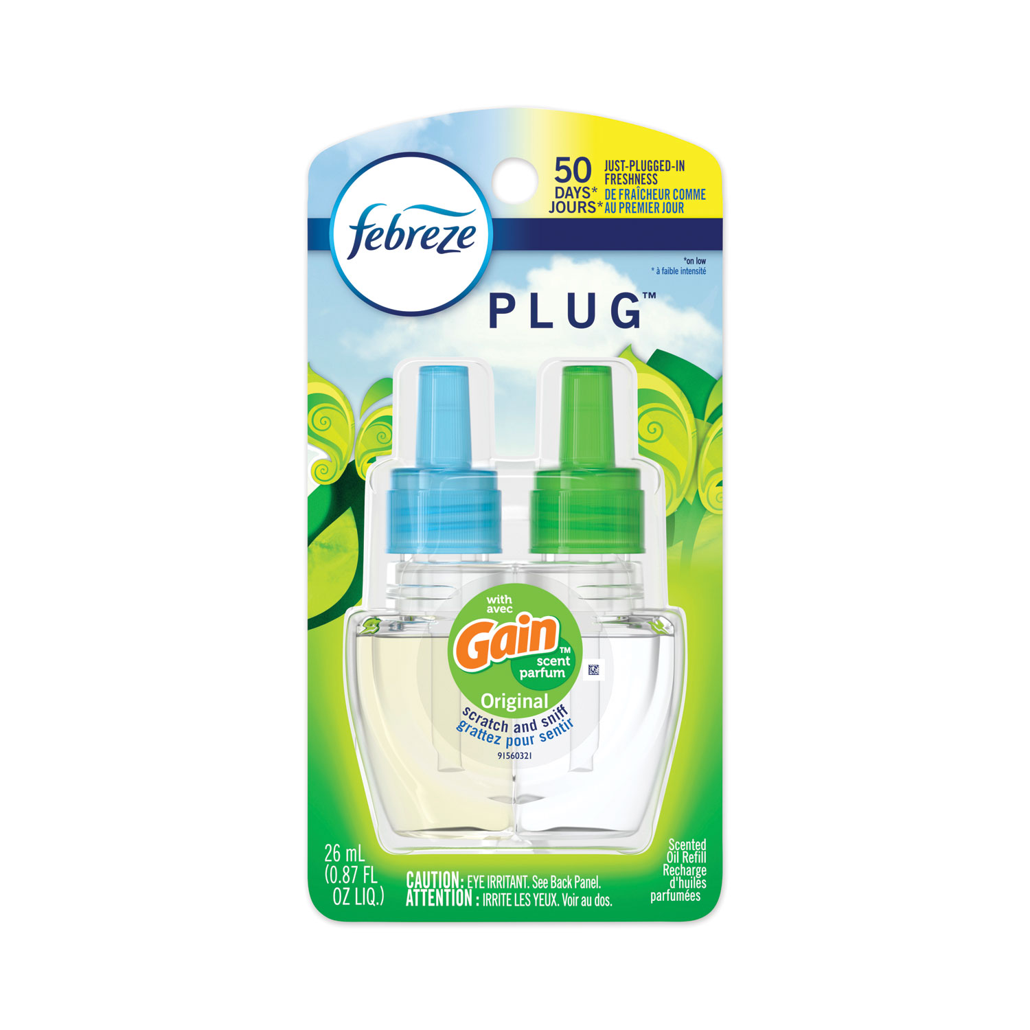 PLUG Air Freshener Refills, Gain Original, 0.87 oz Zuma