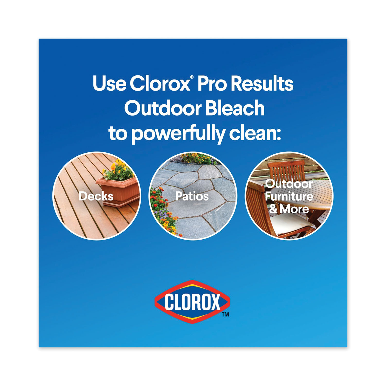 Clorox® Outdoor Bleach, 81 oz Bottle, 6/Carton Allure Hospitality