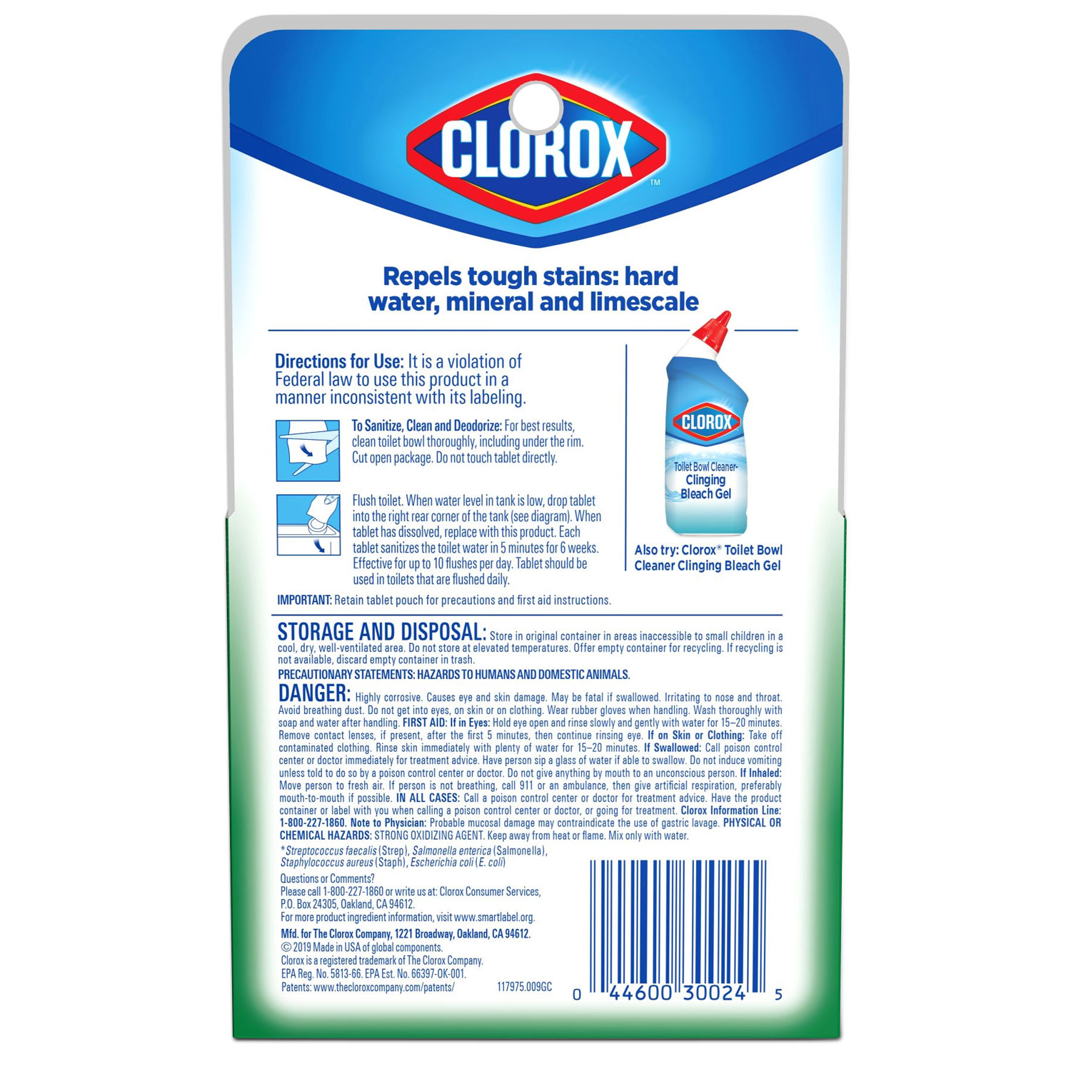CLO30024PK Clorox Automatic Toilet Bowl Cleaner Zuma