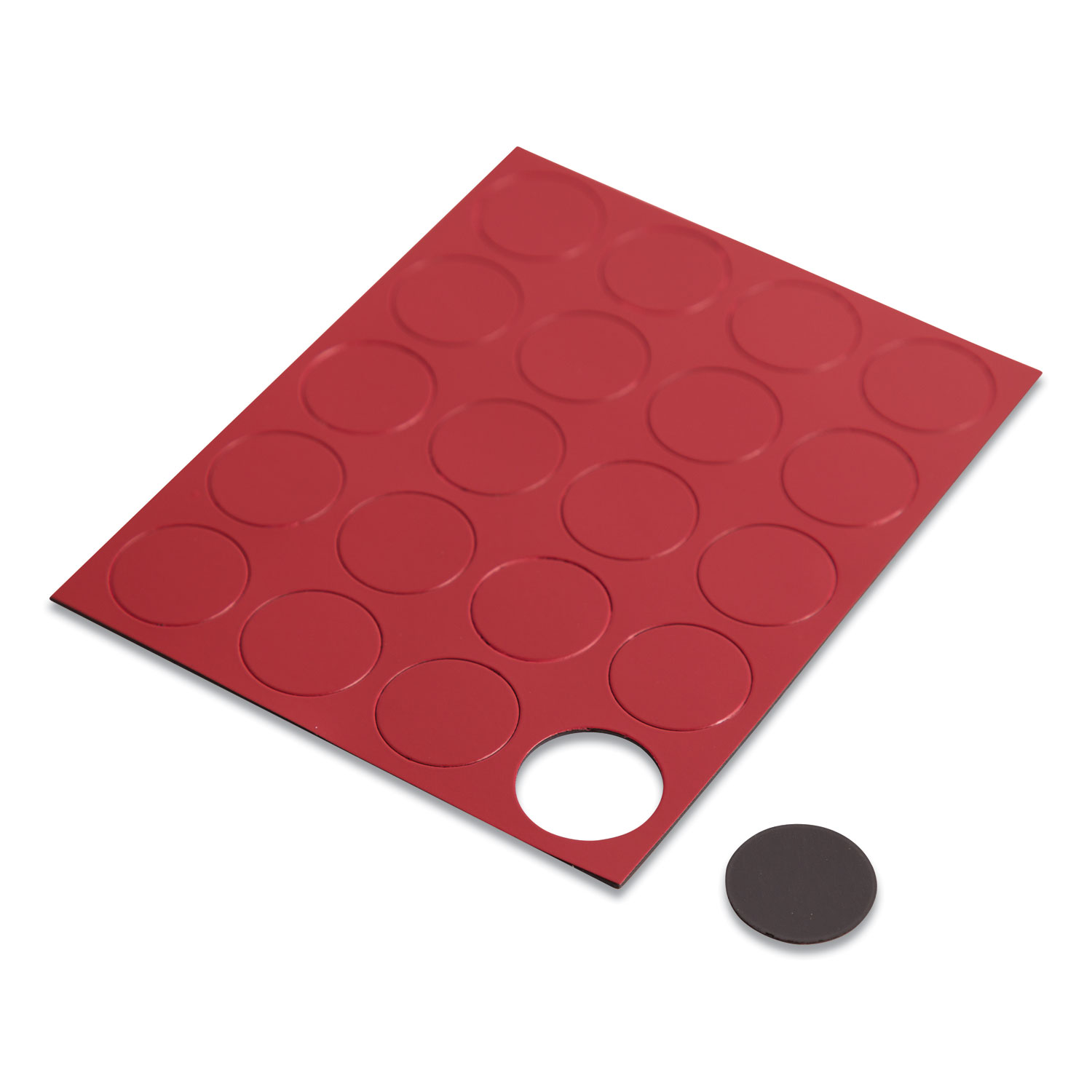 HeavyDuty Board Circles, Red, 0.75" Diameter, 20/Pack Zerbee