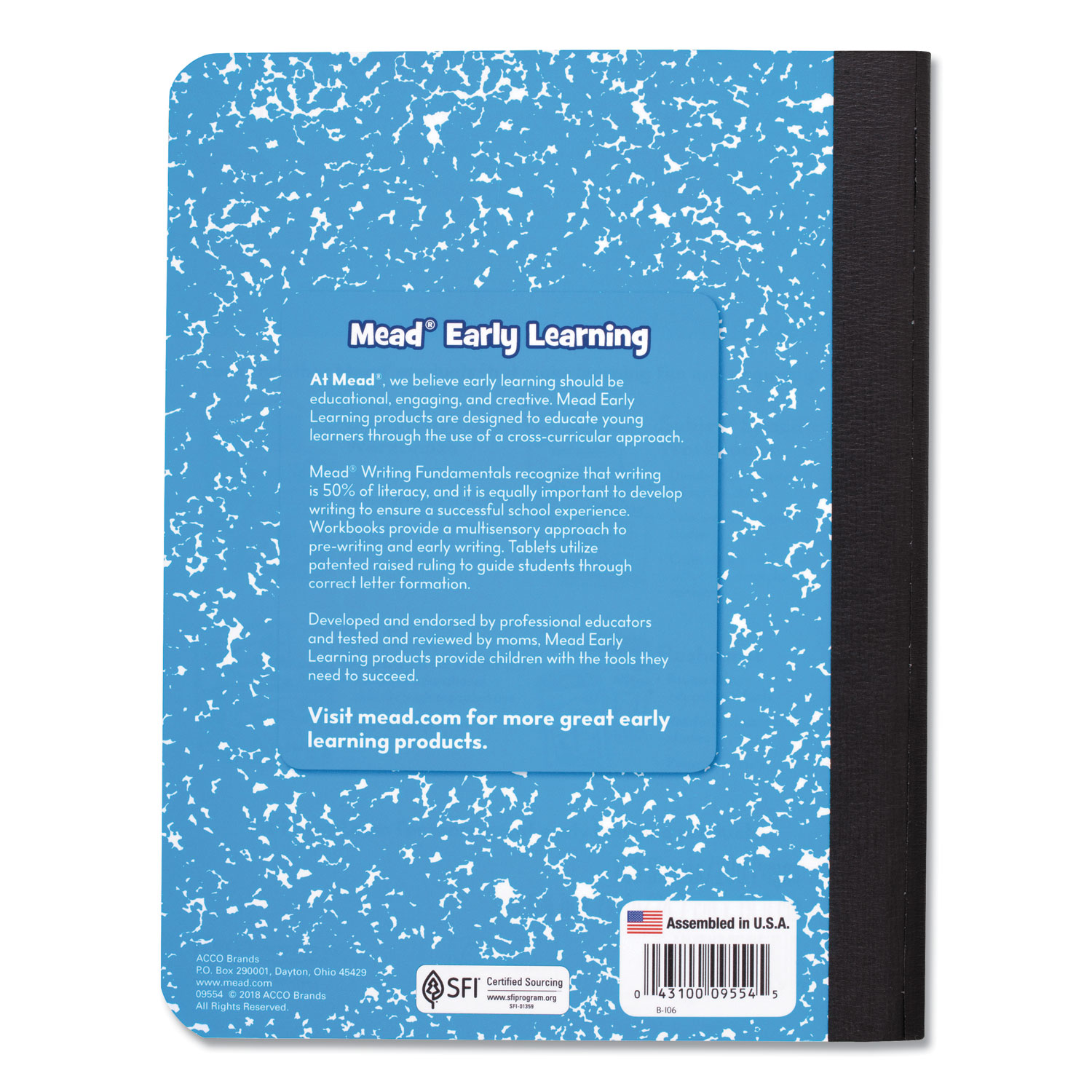 Mead® Primary Composition Book, K2, 0.5" Manuscript Rule, Blue/White