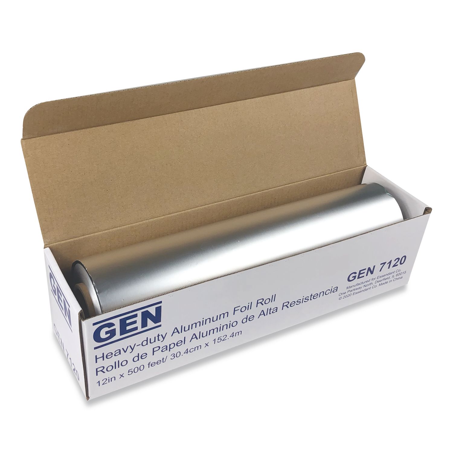 GEN HeavyDuty Aluminum Foil Roll, 12" x 500 ft, 6/Carton Janeice