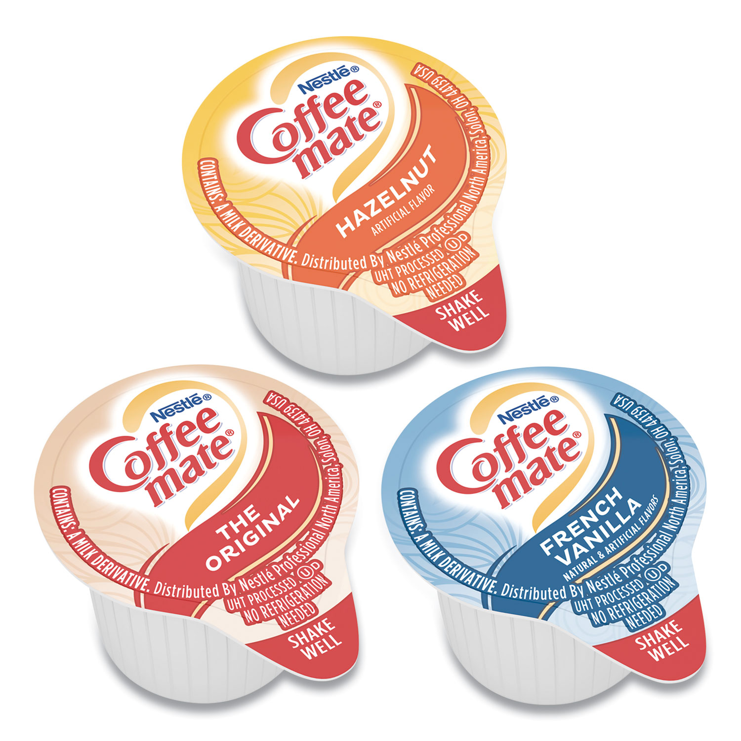 Coffee mate® Liquid Coffee Creamer, French Vanilla/Hazelnut/Original, 0