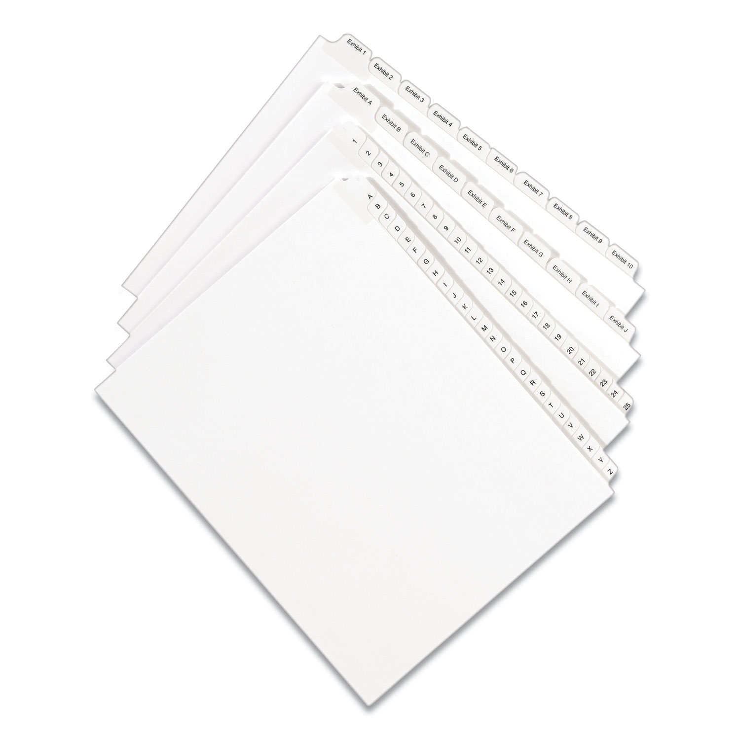 Preprinted Legal Exhibit Side Tab Index Dividers Zerbee