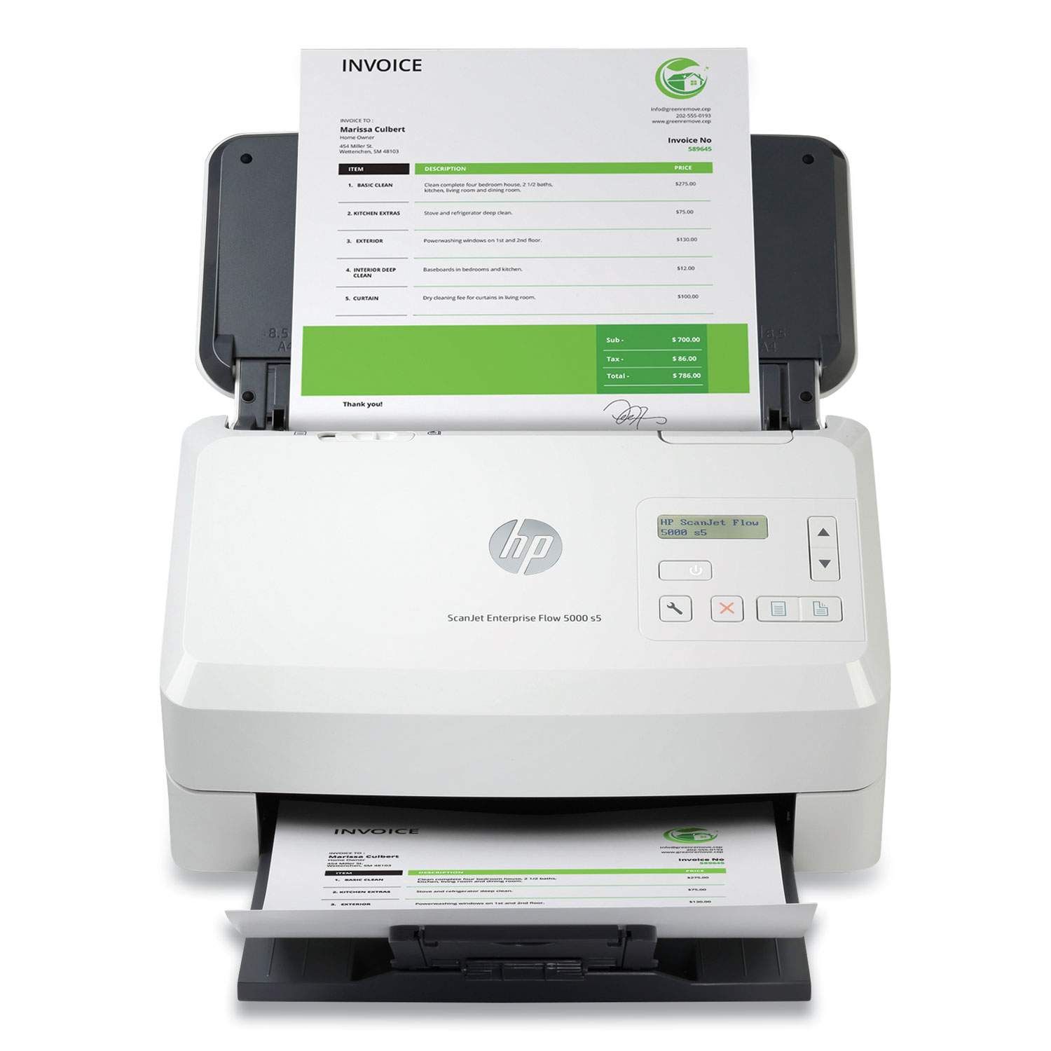 ScanJet Enterprise Flow 5000 s5 SheetFeed Scanner, 600 dpi Optical