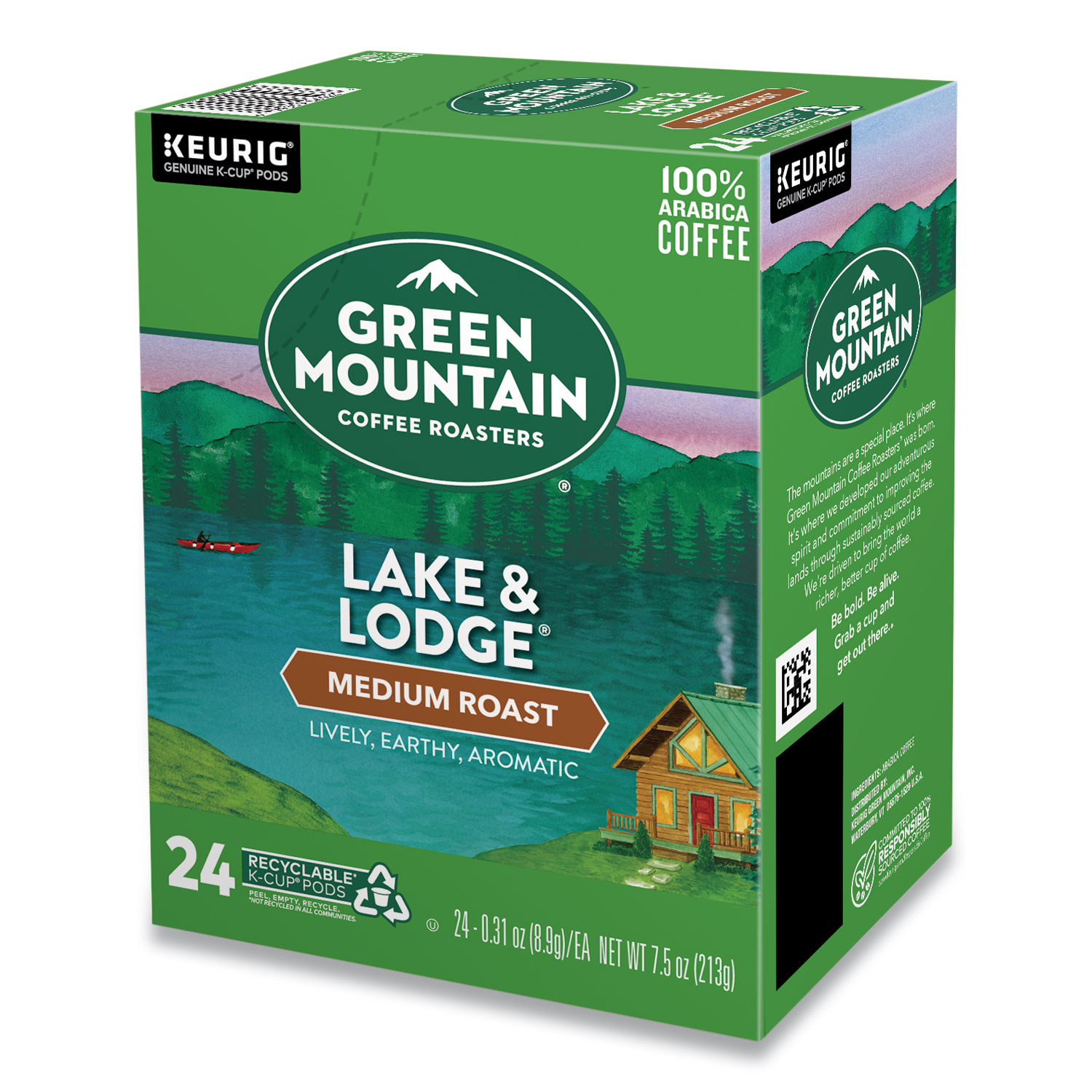 GMT6523 Green Mountain Coffee Lake & Lodge Coffee KCups Zuma