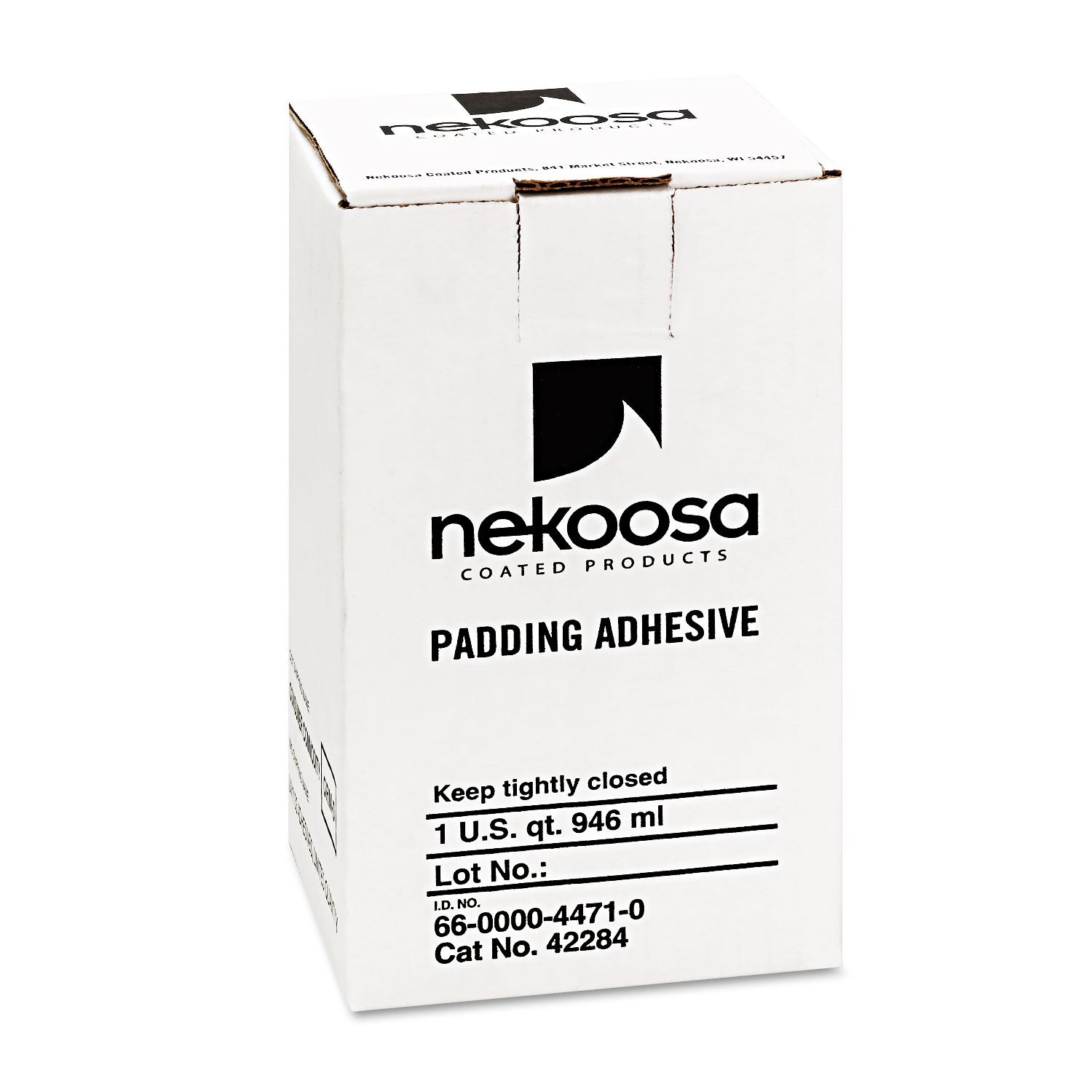 Nekoosa Coated Products Fanout Padding Adhesive, 32 oz, Liquid