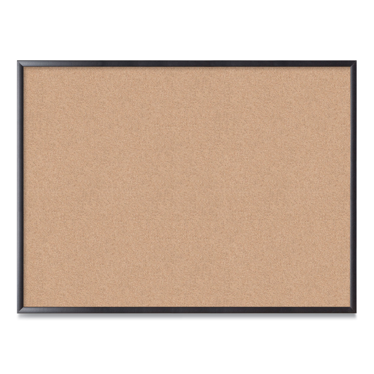 Cork Bulletin Board, 48 x 36, Natural Surface, Black Wood Frame