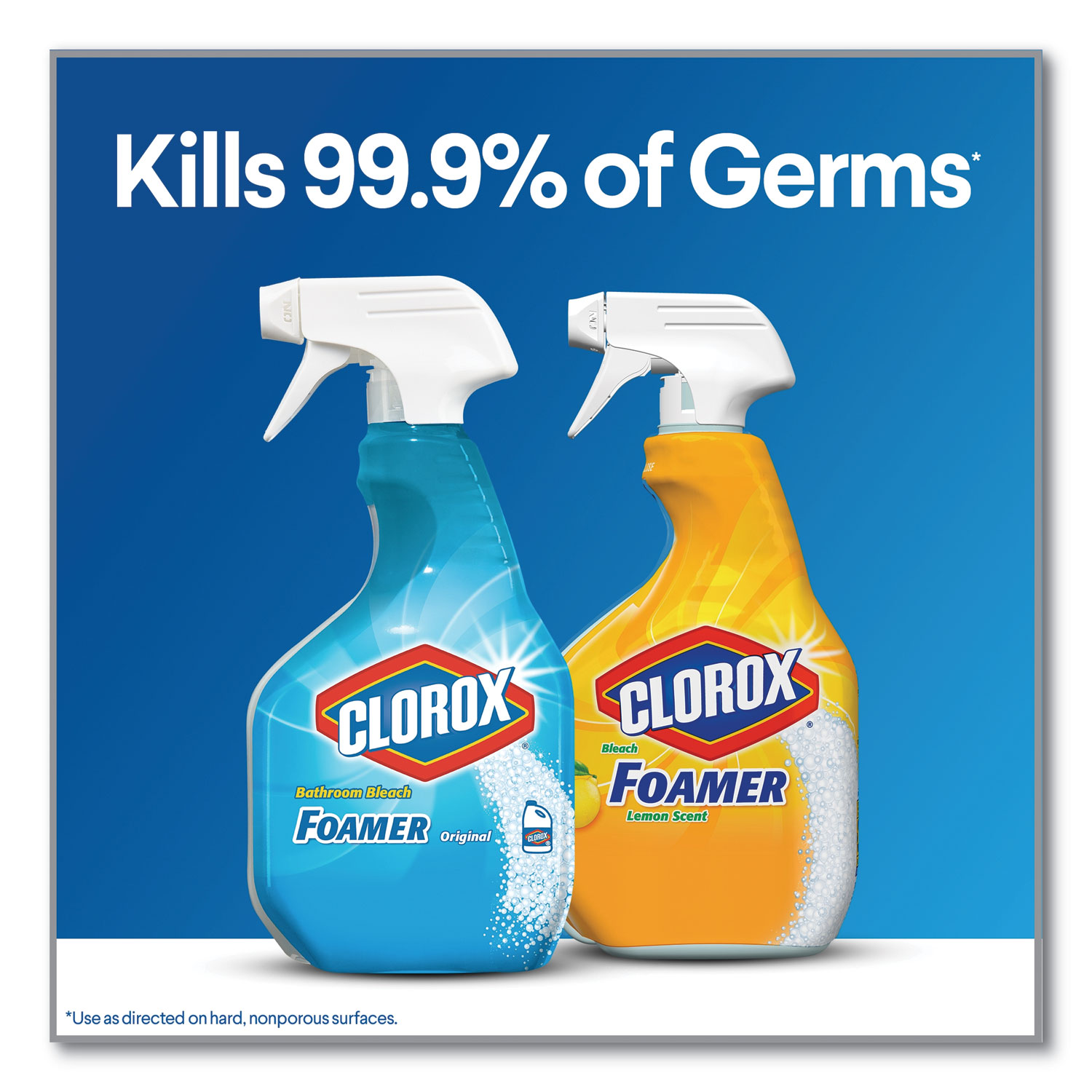 Clorox® Bleach Foamer Bathroom Spray, Original, 30 oz Spray Bottle, 9