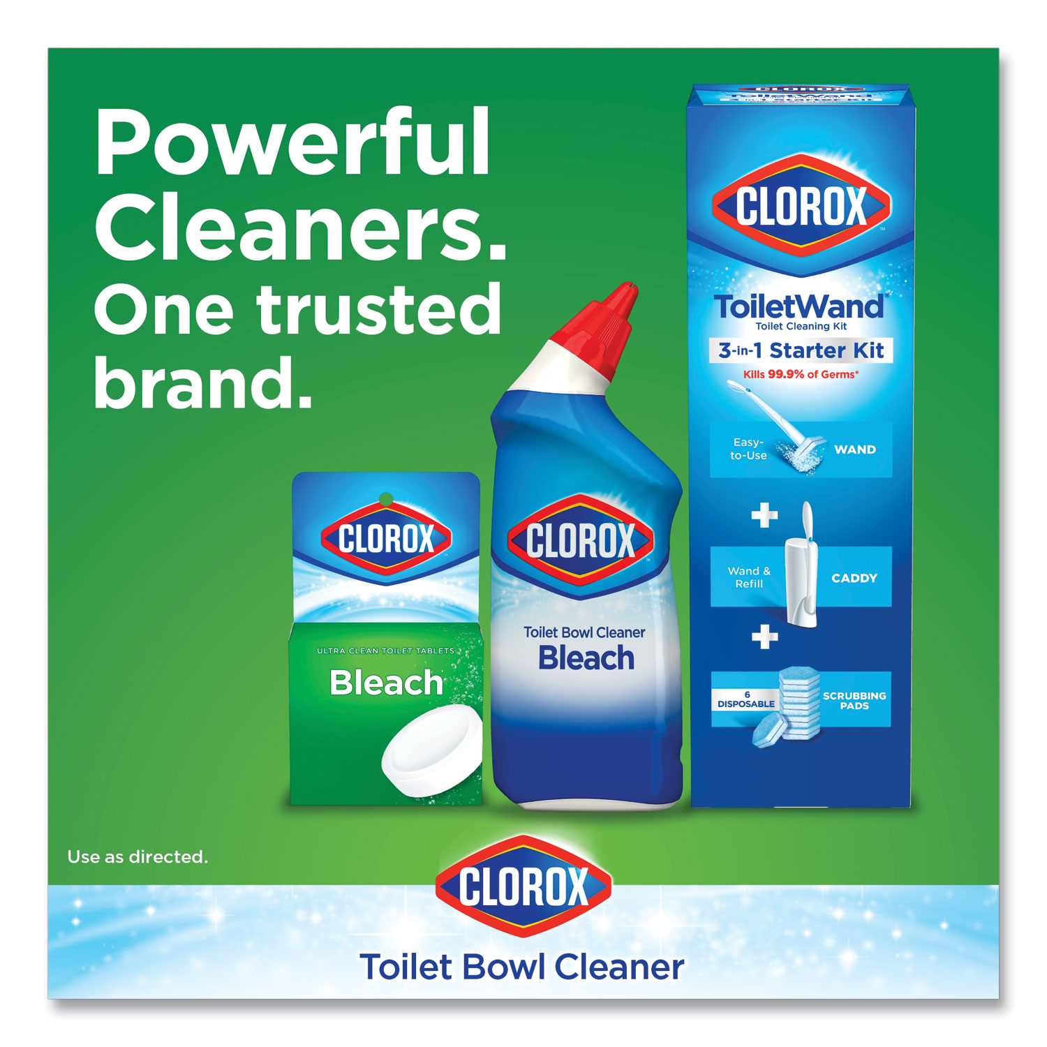 Clorox® Automatic Toilet Bowl Cleaner, 3.5 oz Tablet, 2/Pack, 6 Packs