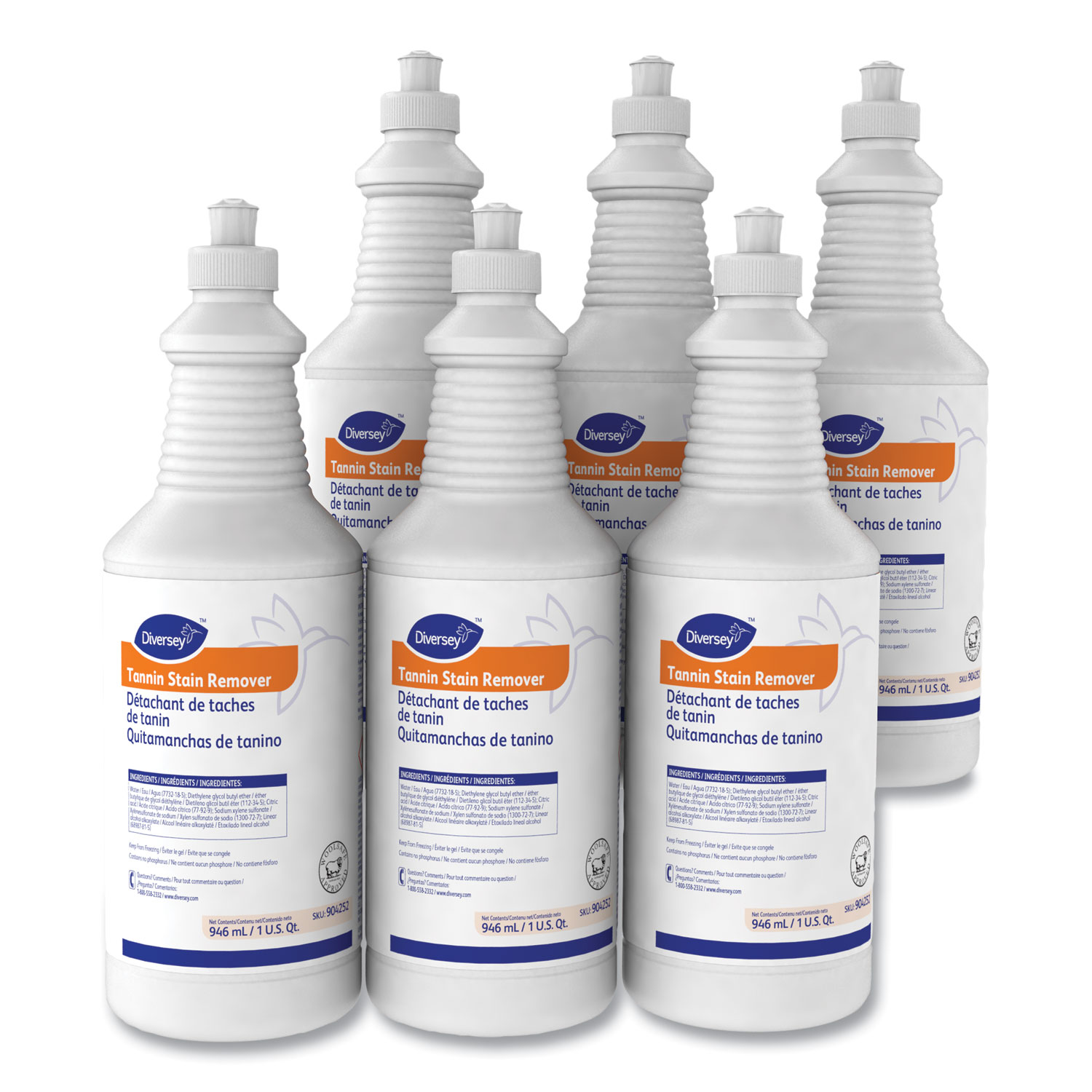 Diversey™ Tannin Stain Remover, 32 oz Bottle, Fruity, 6/CT J & P Supply, Inc.