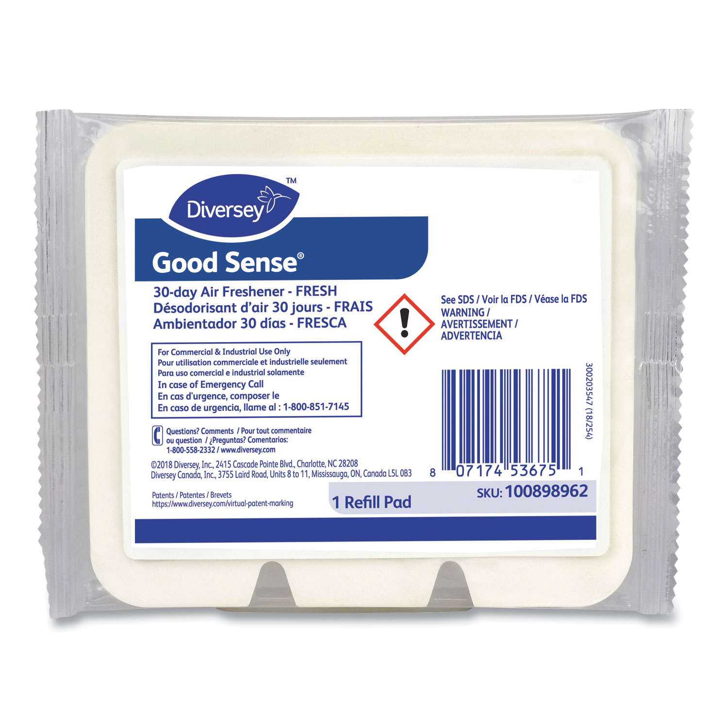 Good Sense 30Day Air Freshener, Fresh, 12/Carton