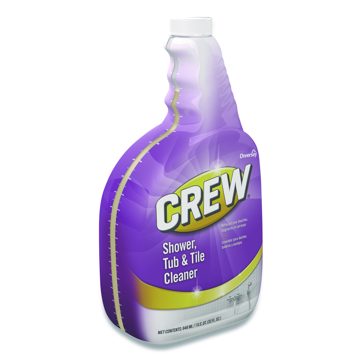 Crew Shower, Tub and Tile Cleaner, Liquid, 32 oz, 4/Carton Oak Cliff