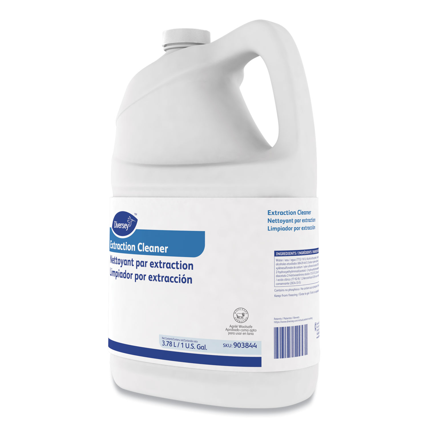 Diversey™ Carpet Extraction Cleaner, Liquid, Fruity Floral Scent, 1 gal