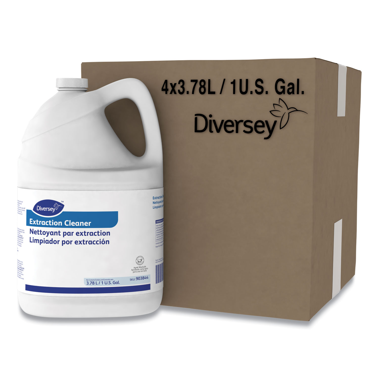 Diversey™ Carpet Extraction Cleaner, Liquid, Fruity Floral Scent, 1 gal