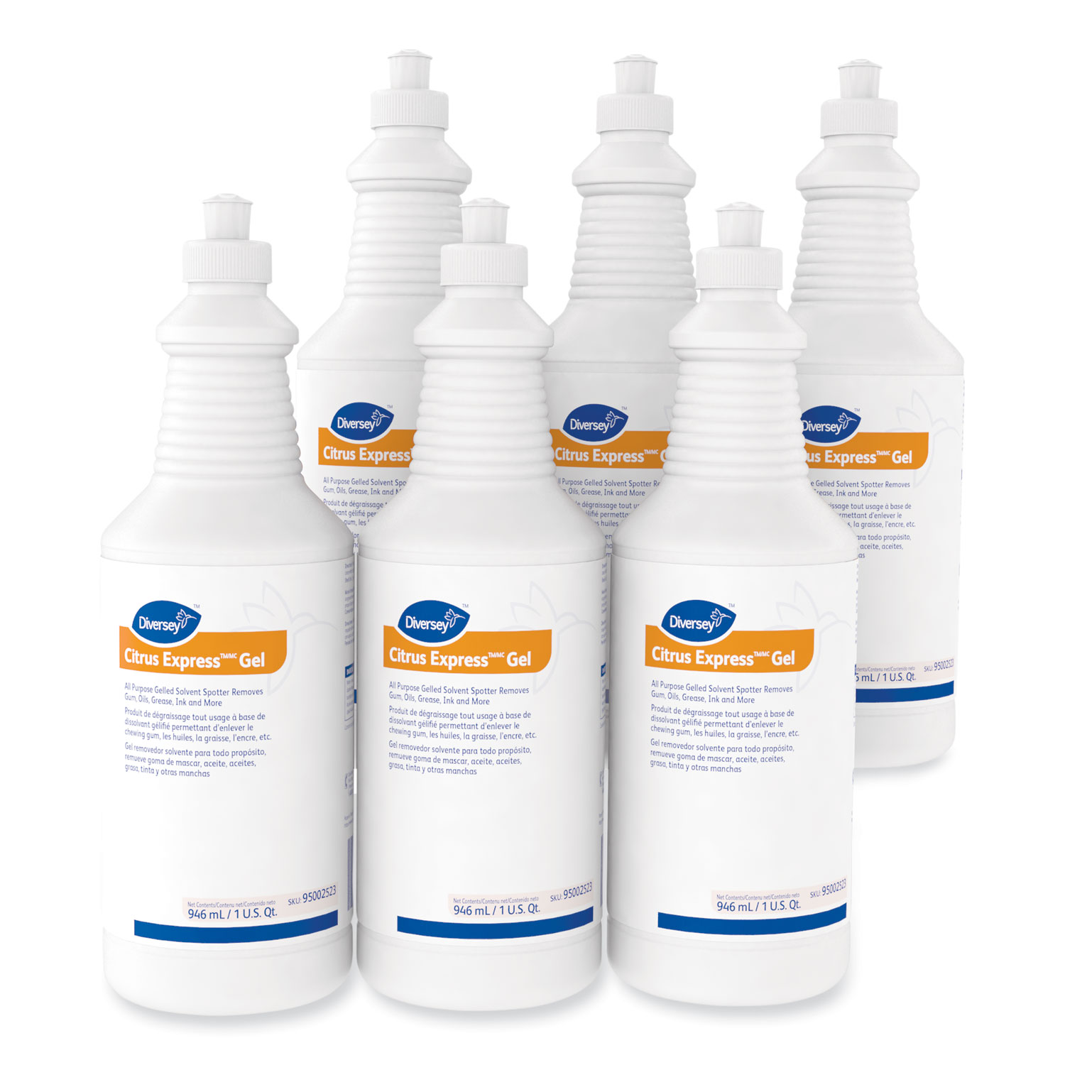 Citrus Express Gel Spotter, Citrus Scent, 32 oz Squeeze Bottle, 6