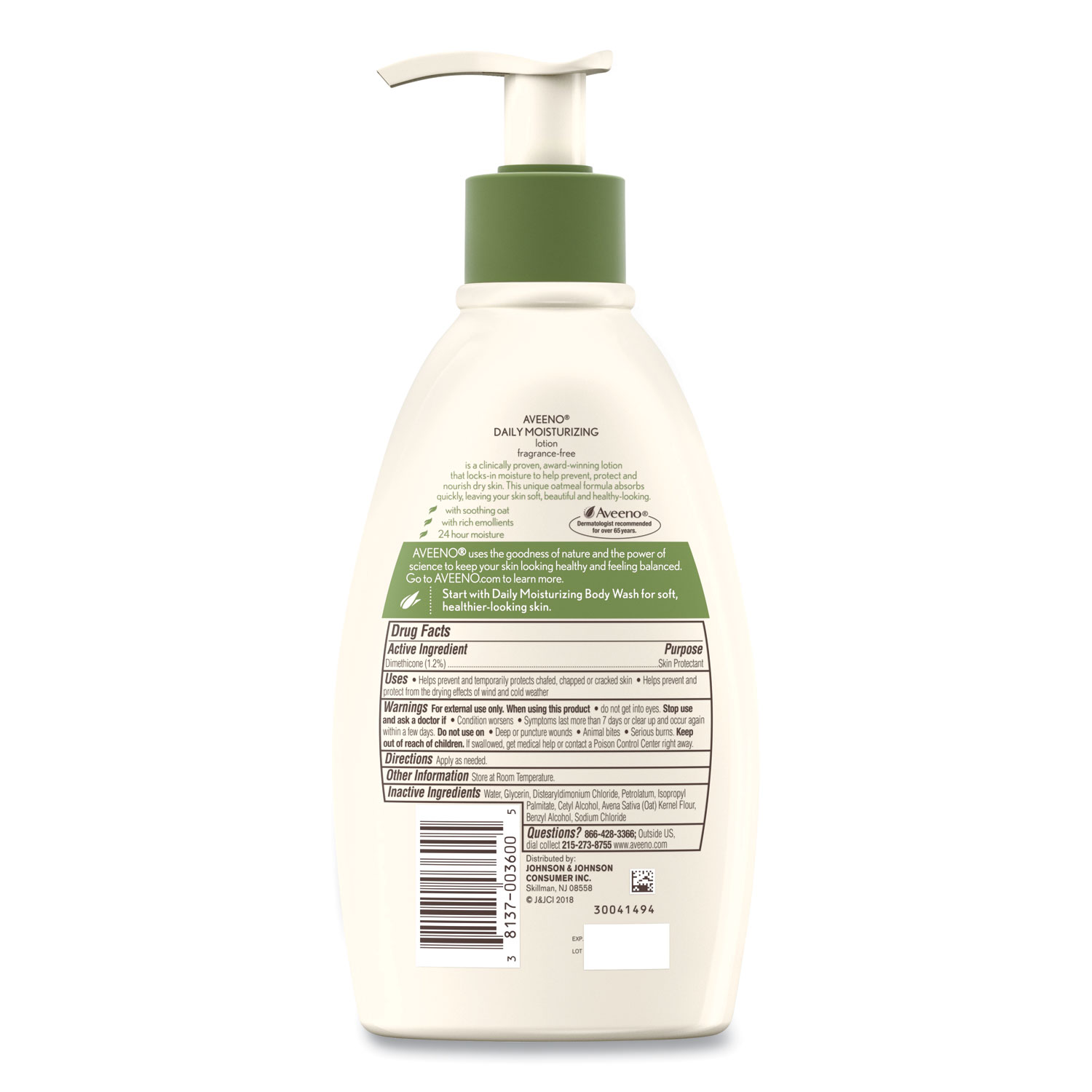 Aveeno® Active Naturals® Daily Moisturizing Lotion, 12 oz Pump Bottle GORM, Inc.