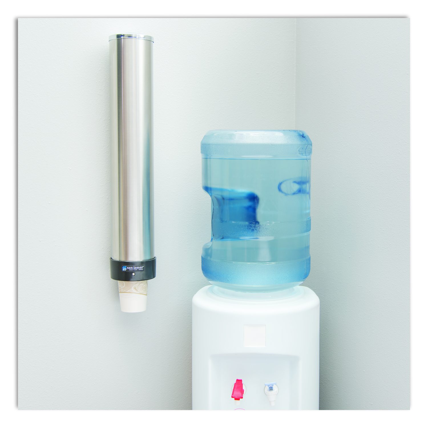 SJMC3400P San Jamar Large Water Cup Dispenser w/Removable Cap Zuma