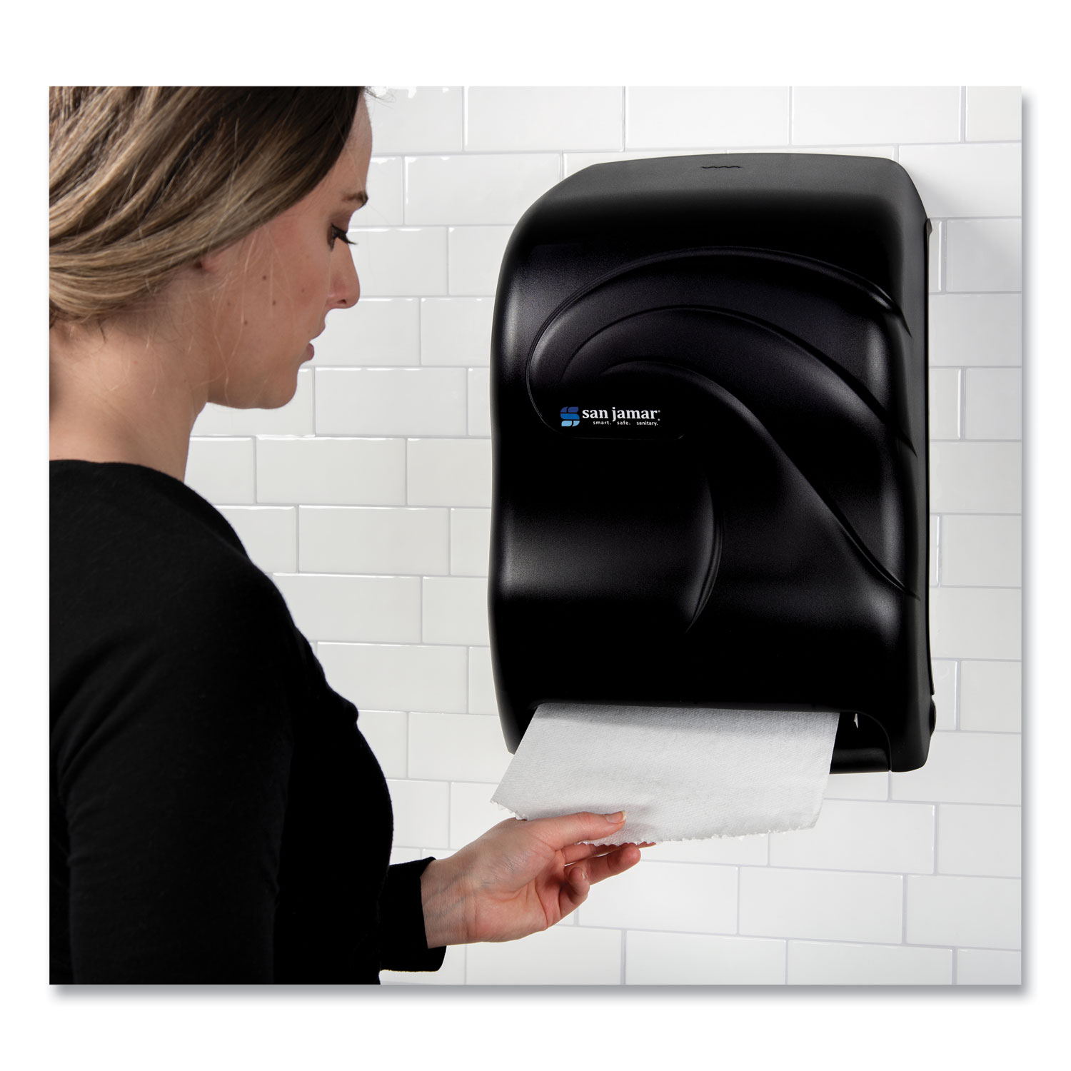 SJMT1390TBK San Jamar Electronic Touchless Roll Towel Dispenser Zuma