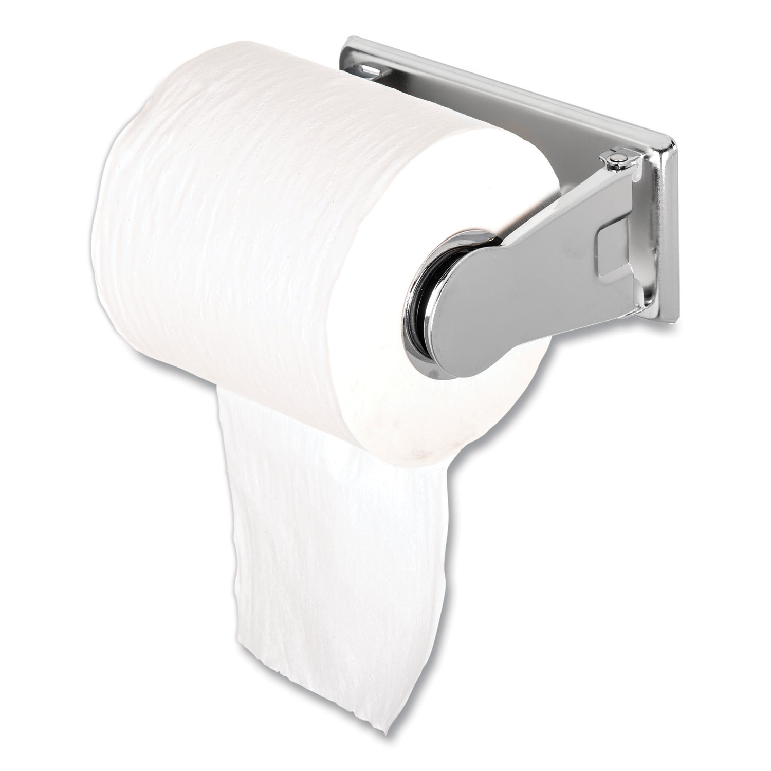 San Jamar® Locking Toilet Tissue Dispenser, 6 x 4.5 x 2.75, Chrome Associated Paper