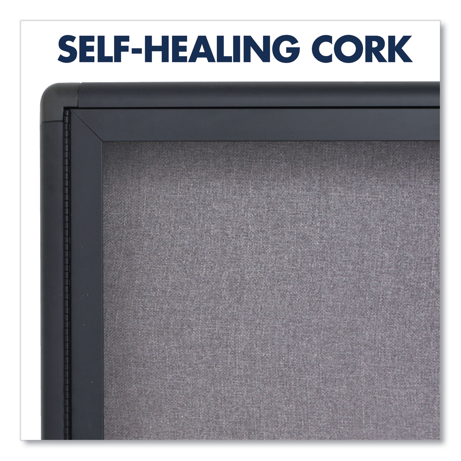 QRT2364L Quartet® Enclosed FabricCork Board Zuma