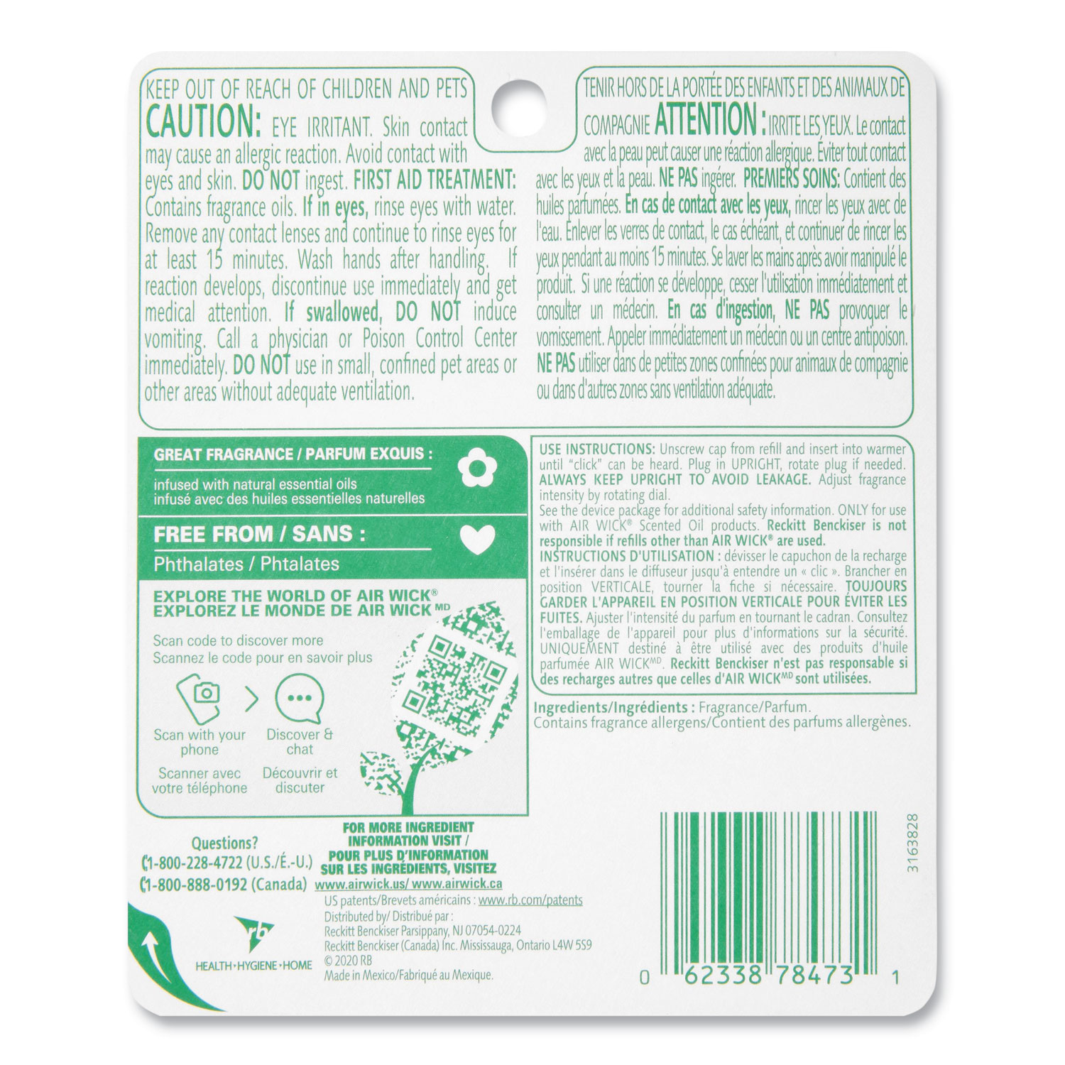 Air Wick® Scented Oil Refill, Lavender and Chamomile, 0.67 oz, 2/Pack