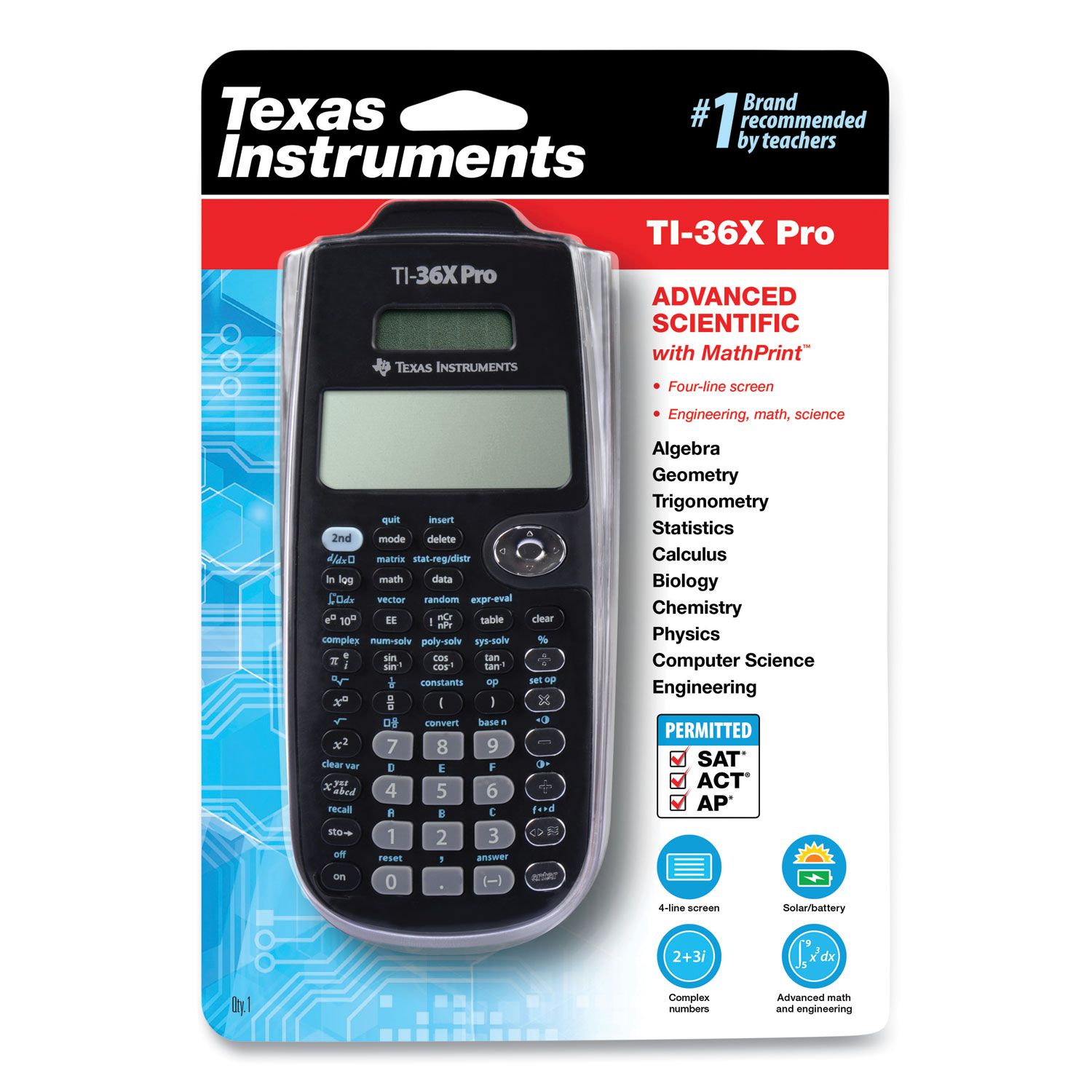TI36X Pro Scientific Calculator, 16Digit LCD