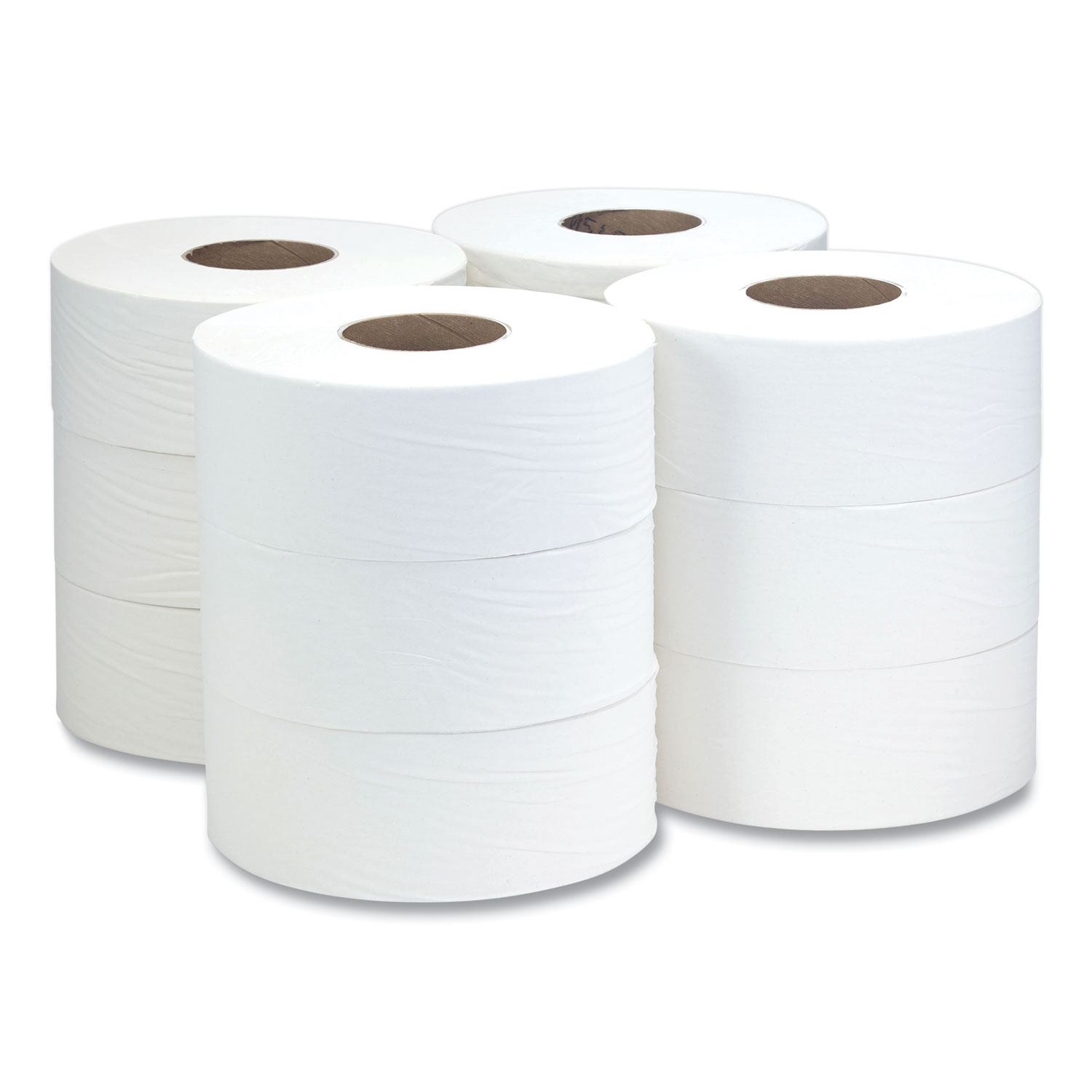 Coastwide Professional™ Jumbo 1Ply Toilet Paper, Septic Safe, White, 3.5" x 2,000 ft, 12 Rolls