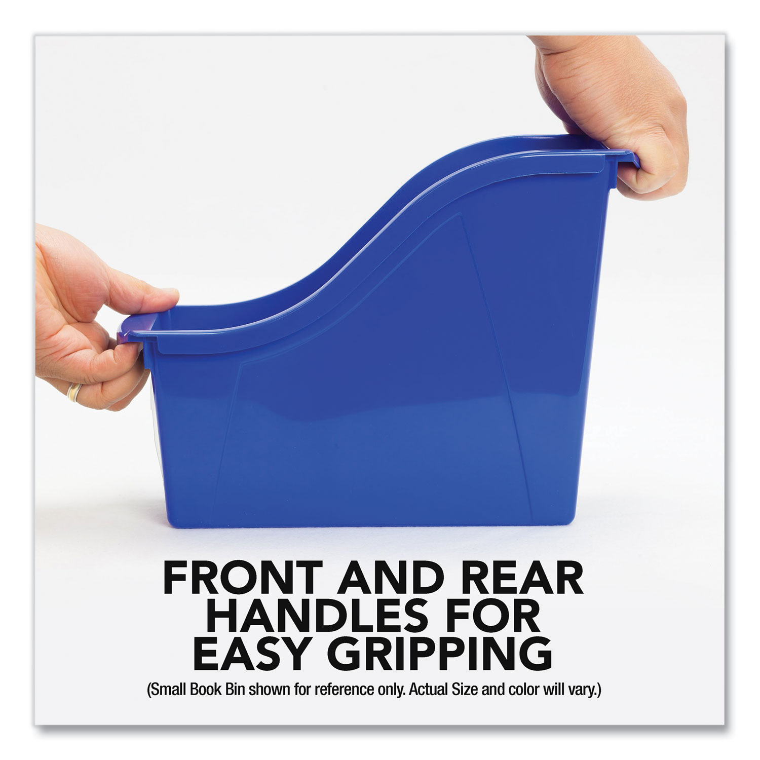 Storex Book Bins with Metal Shelf Rack, 14.3 x 25.69 x 7.25, 5 Assorted