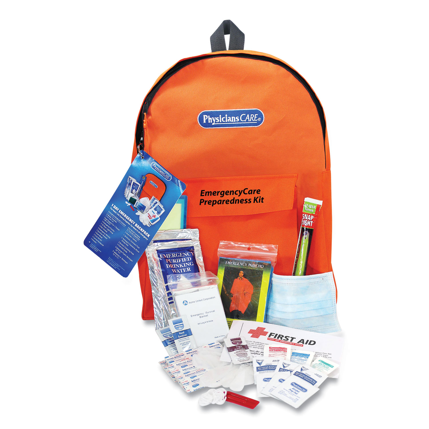 Emergency Preparedness First Aid Backpack, 43 Pieces/Kit myEliteProducts