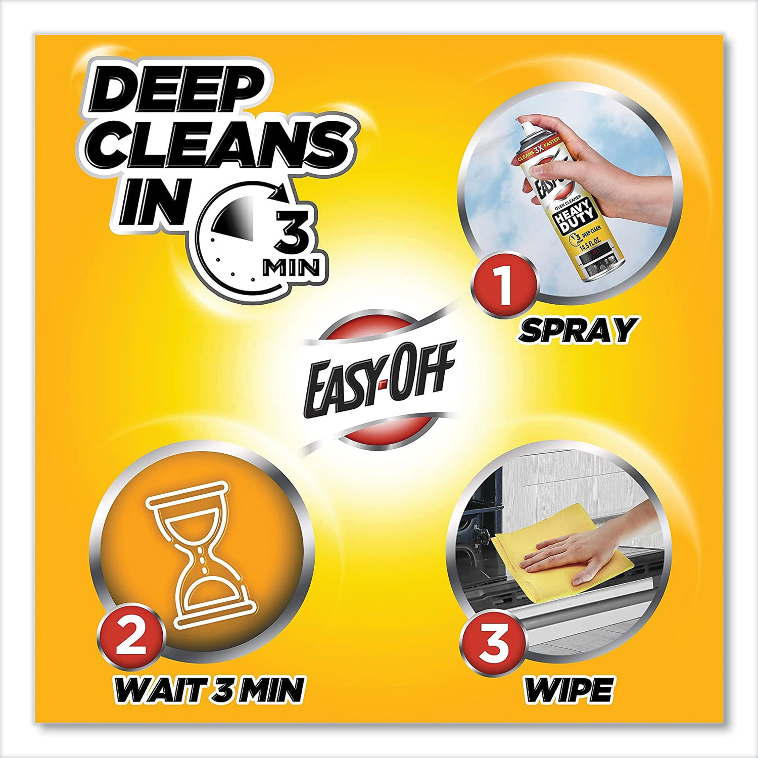Professional EASYOFF® Oven and Grill Cleaner, 24 oz Aerosol, 6/Carton