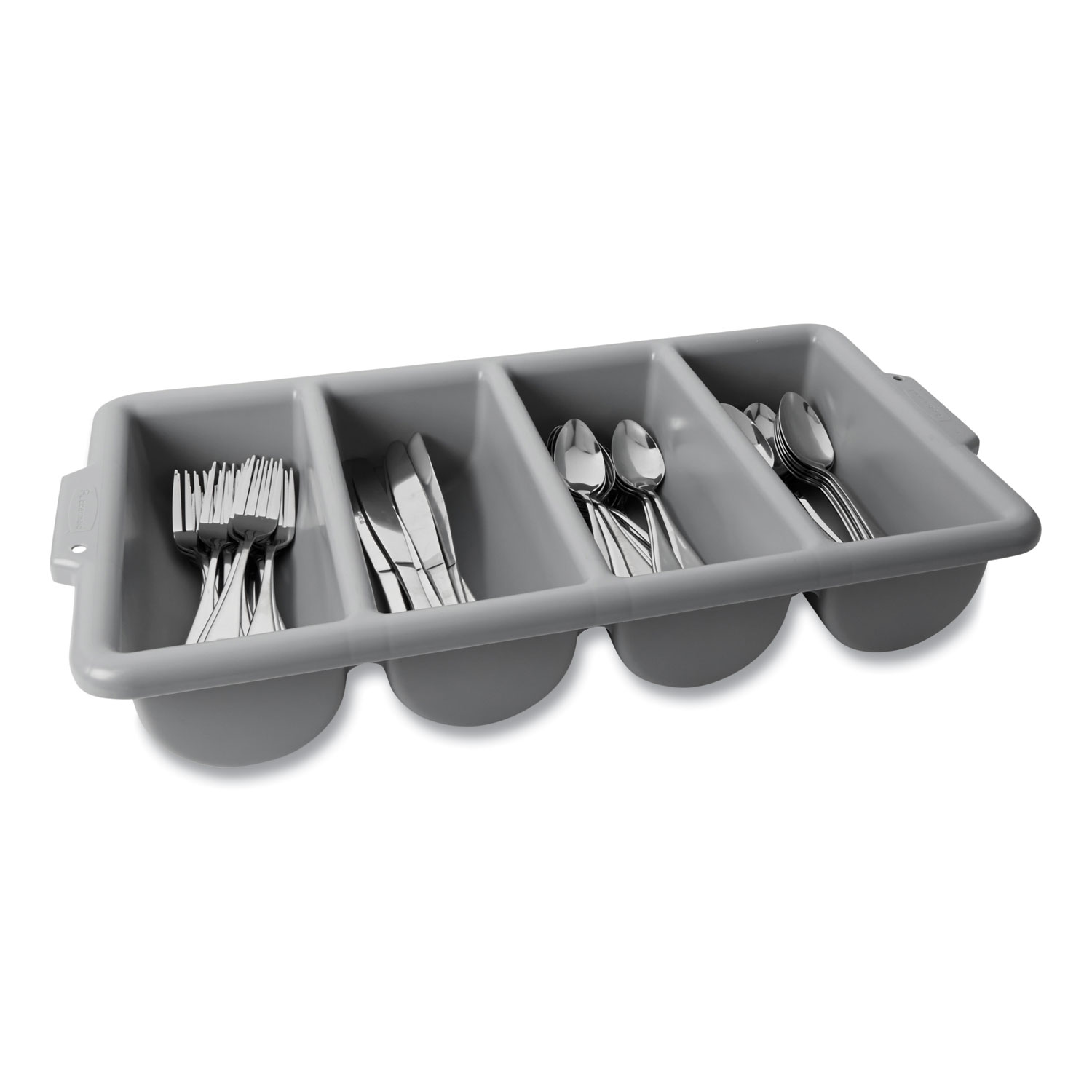Rubbermaid® Commercial Cutlery Bin, 4 Compartments, Plastic, 11.5 x 21.