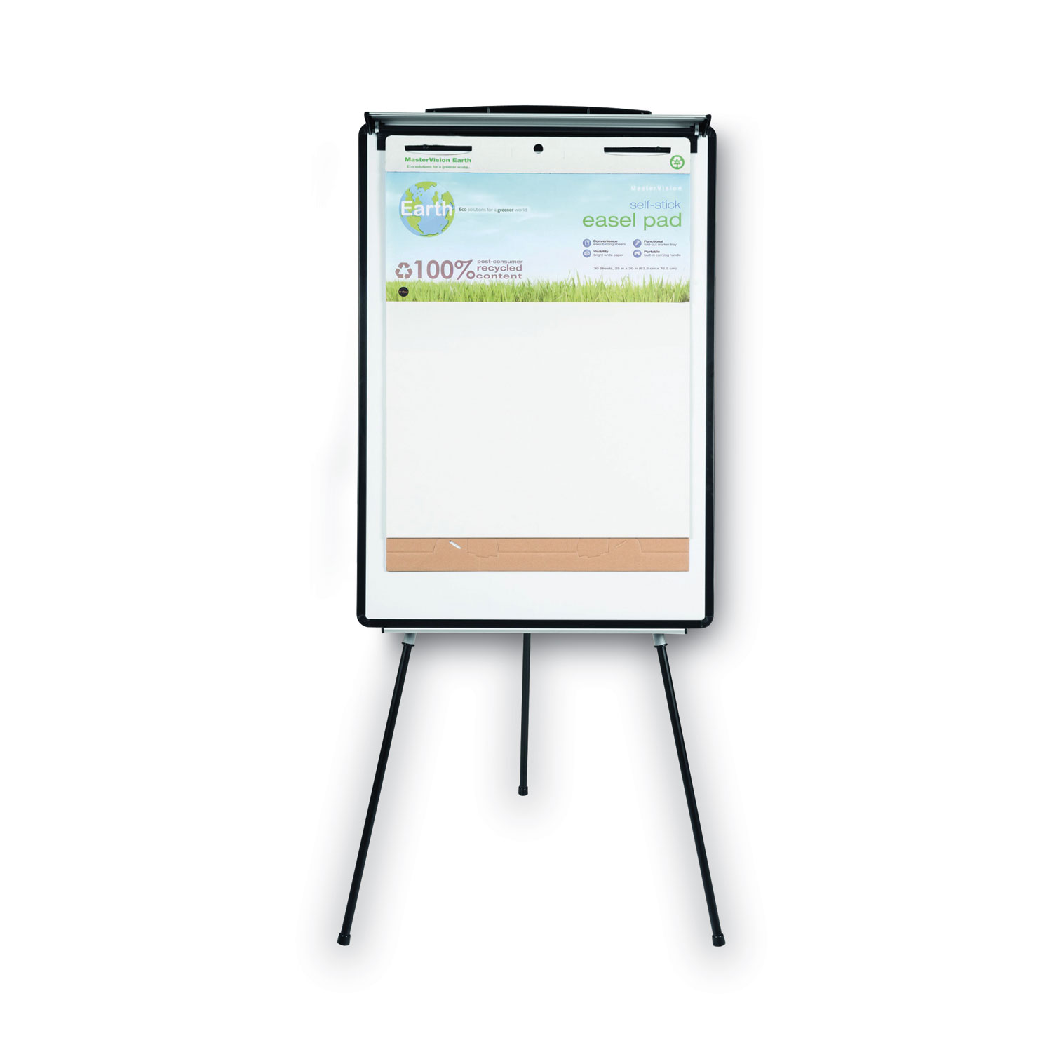 Gold Ultra Dry Erase Tripod Easel with Extension Arms, 32" to