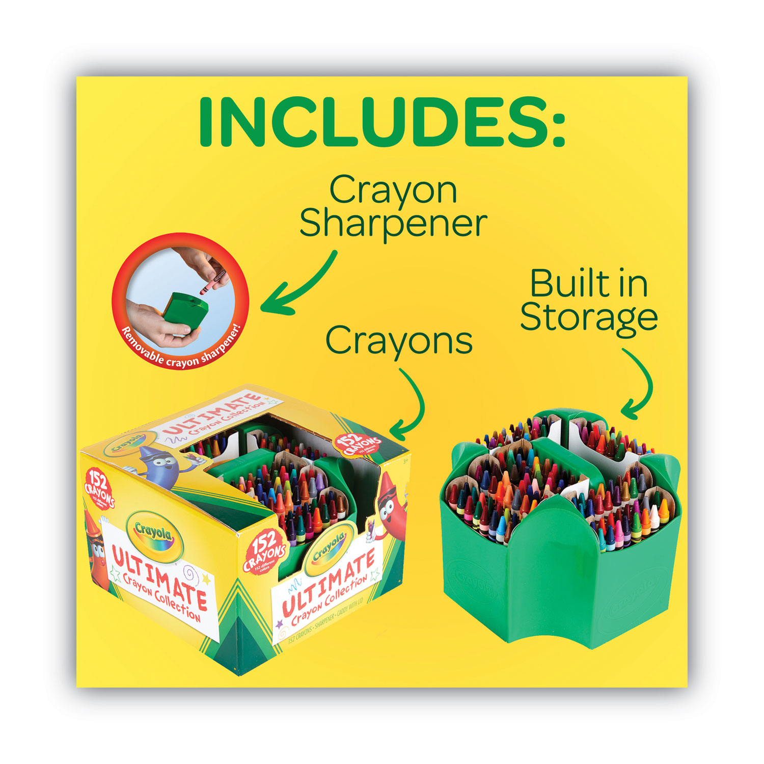 Crayola® Ultimate Crayon Case, Sharpener Caddy, 152 Colors Dutch Hollow Supplies