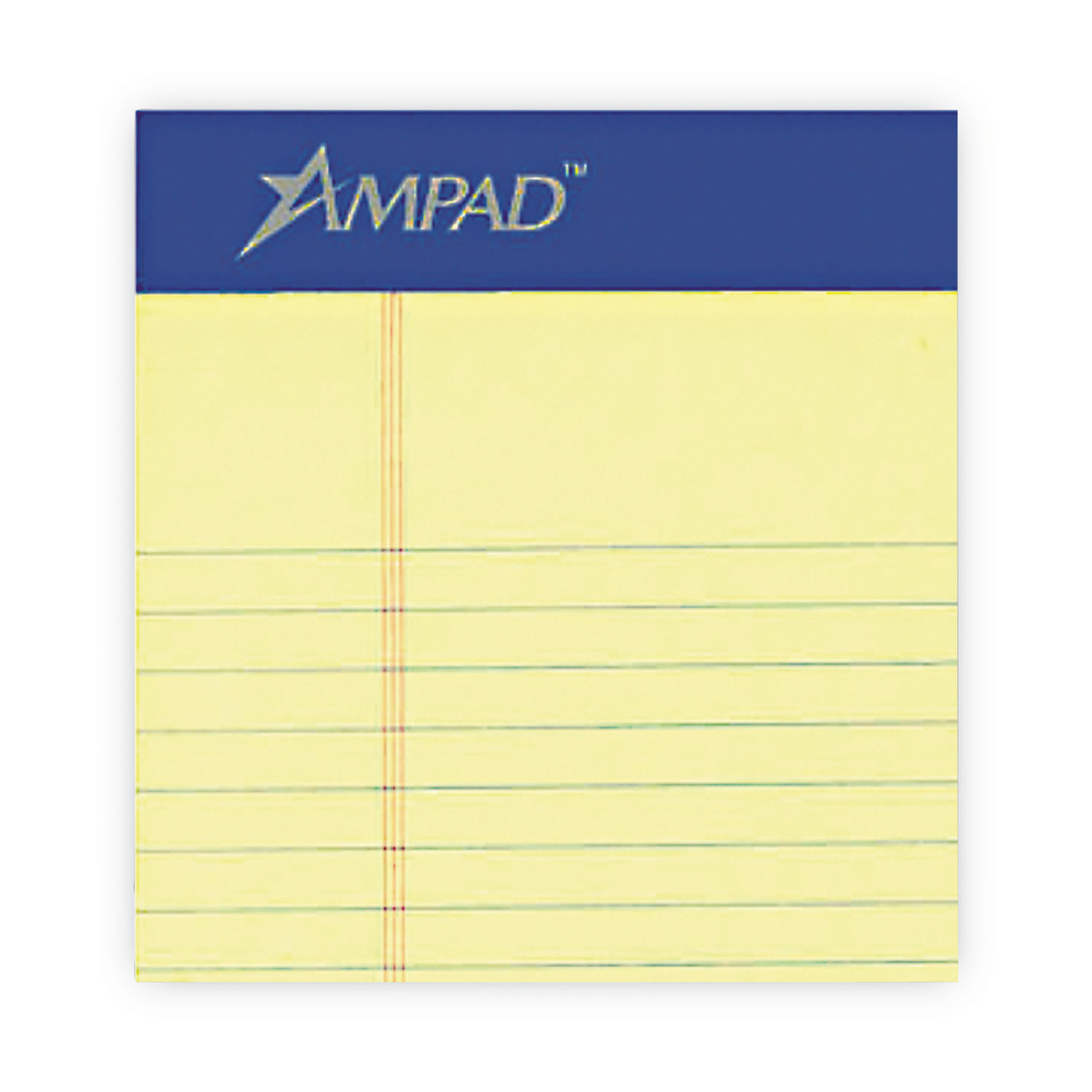 Perforated Writing Pads, Narrow Rule, 50 CanaryYellow 8.5 x 11.75 Sheets, Dozen Plano Office