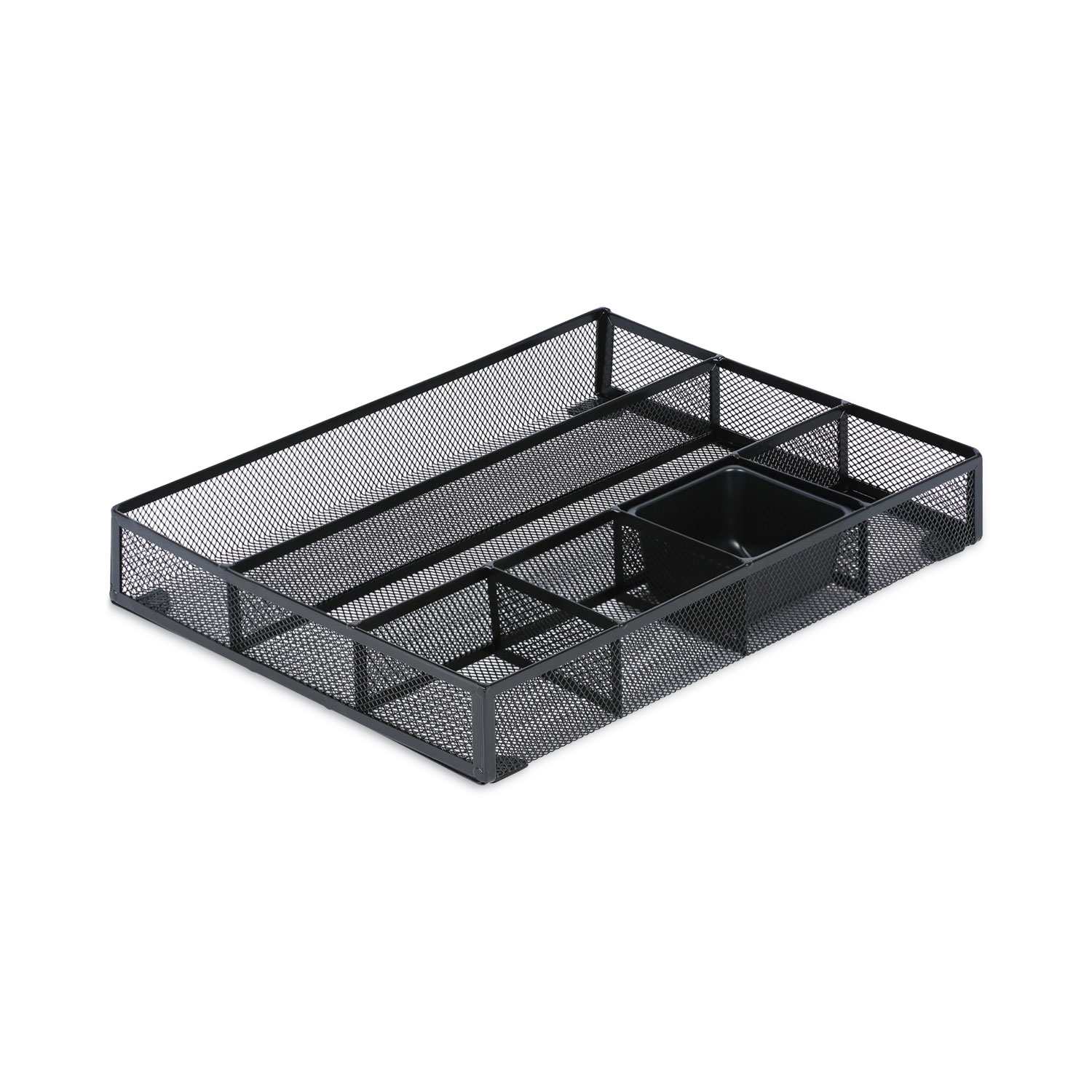 Metal Mesh Drawer Organizer, 15 x 11 7/8 x 2 1/2, Black Office Supply