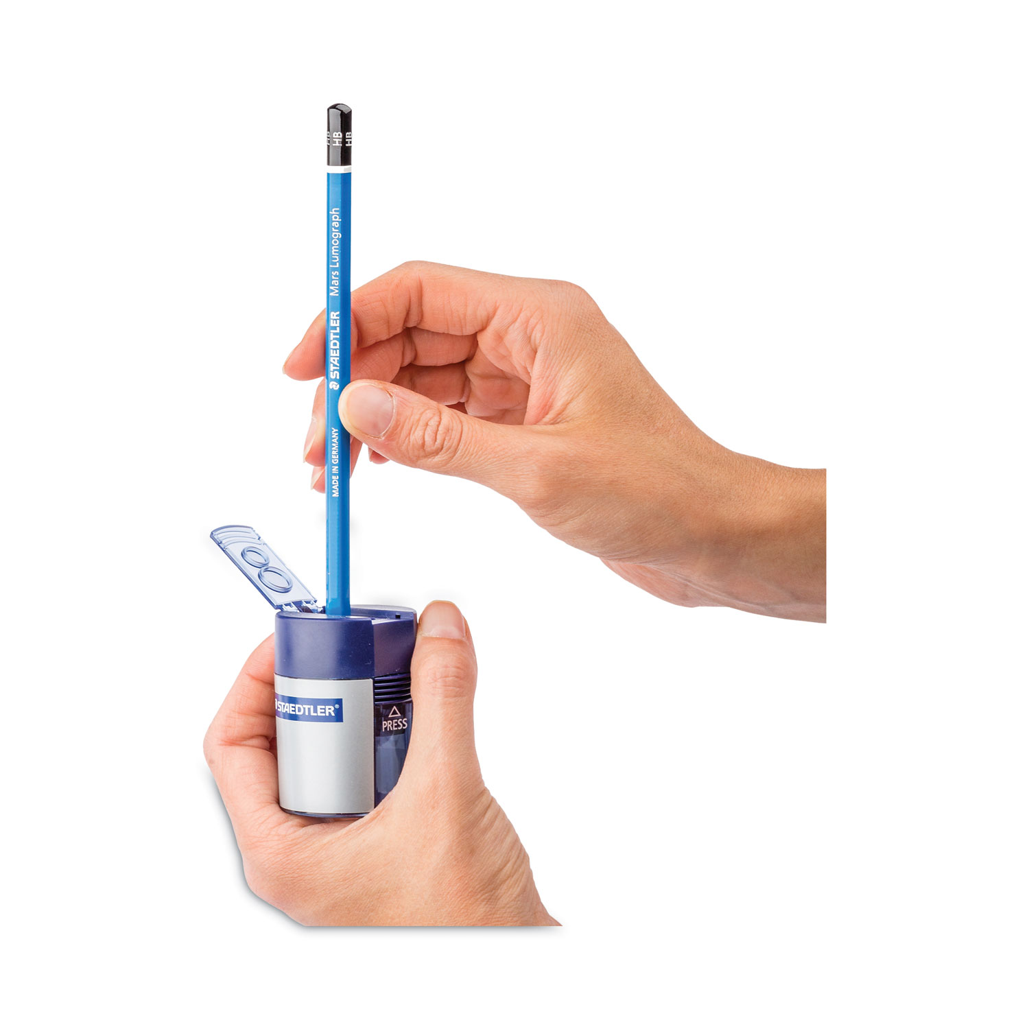 Staedtler® Cylinder Handheld Pencil Sharpener, TwoHole, 1.63 x 2.25