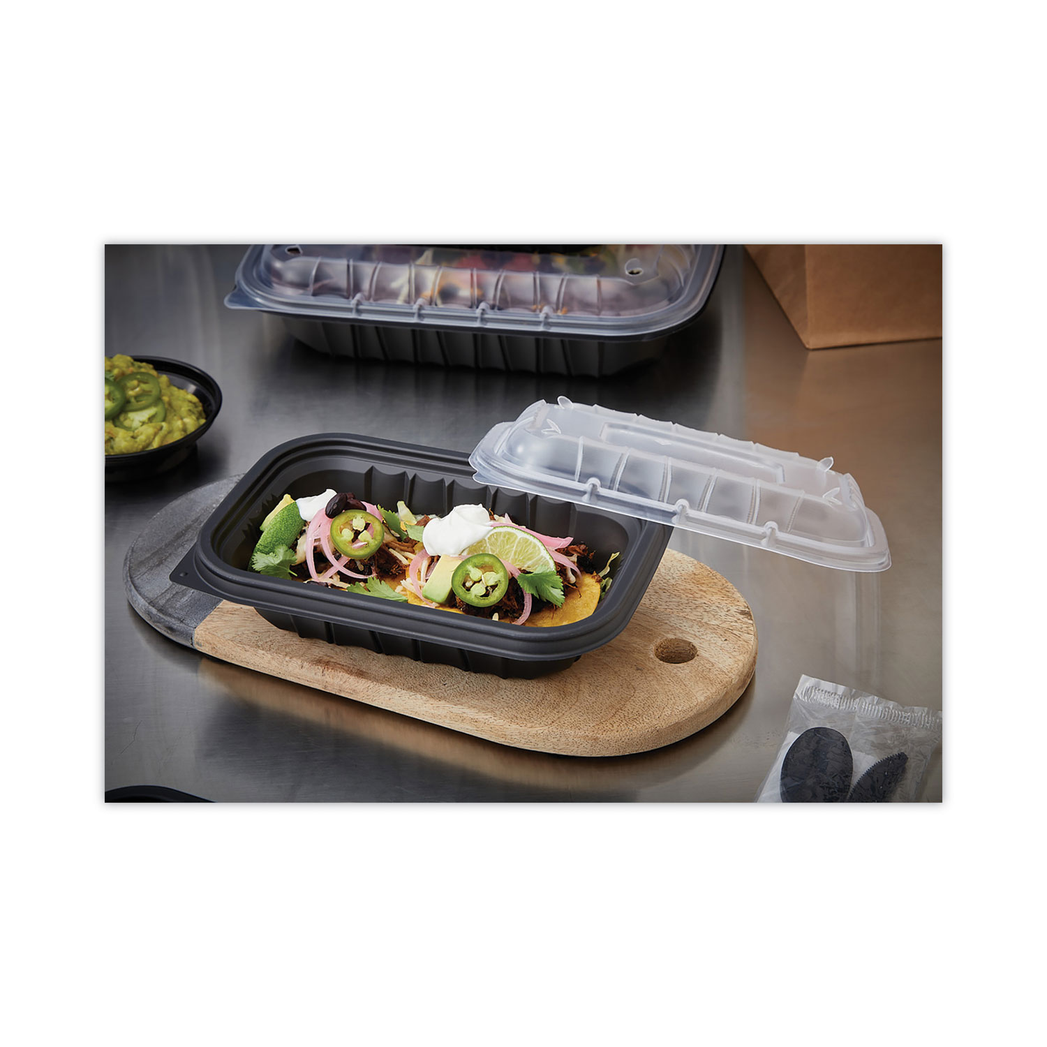 Pactiv Evergreen EarthChoice Entree2Go Takeout Container, 24 oz, 8.66 x