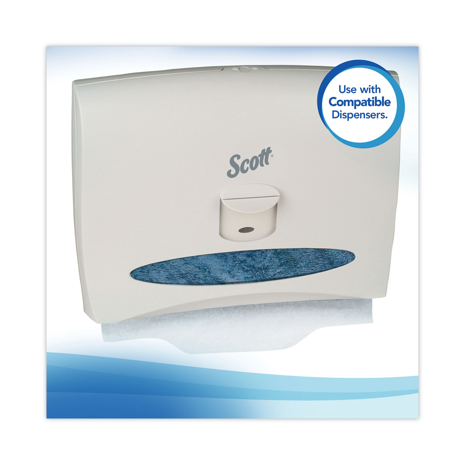 Scott® Personal Seats Sanitary Toilet Seat Covers, 15 x 18, White, 125