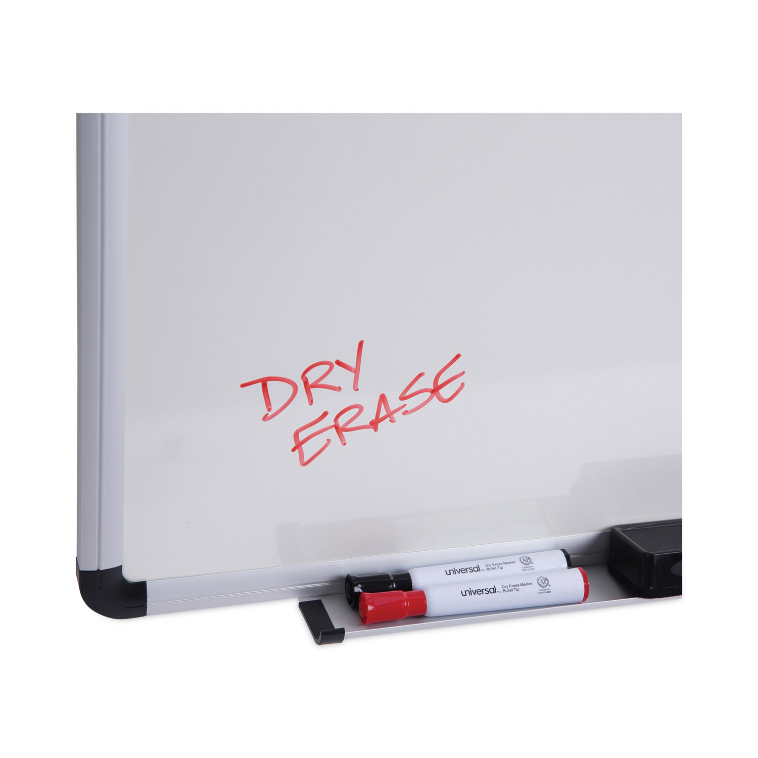 Modern Melamine Dry Erase Board with Aluminum Frame, 48 x 36, White