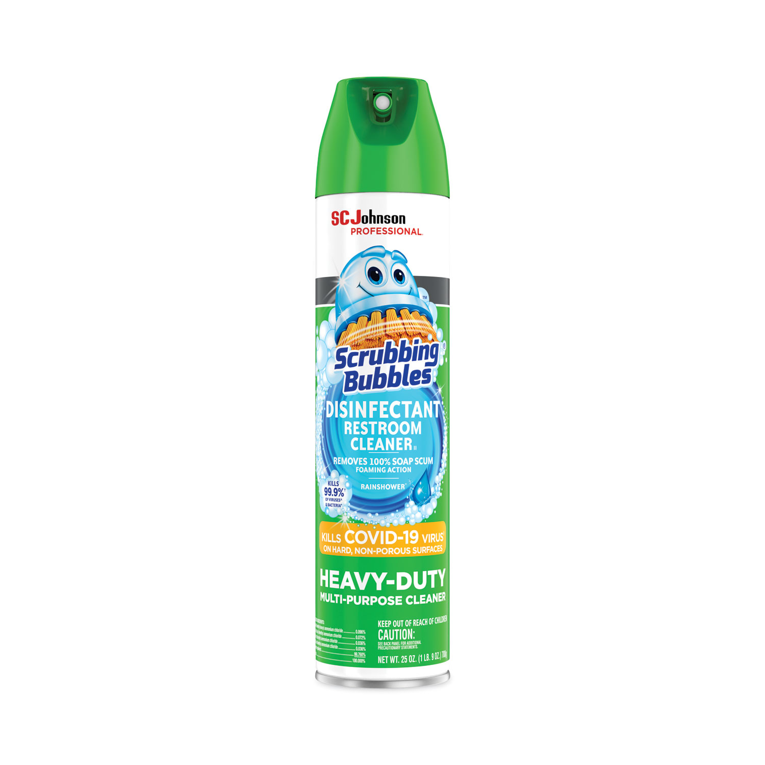 Disinfectant Restroom Cleaner II, Rain Shower Scent, 25 oz Aerosol