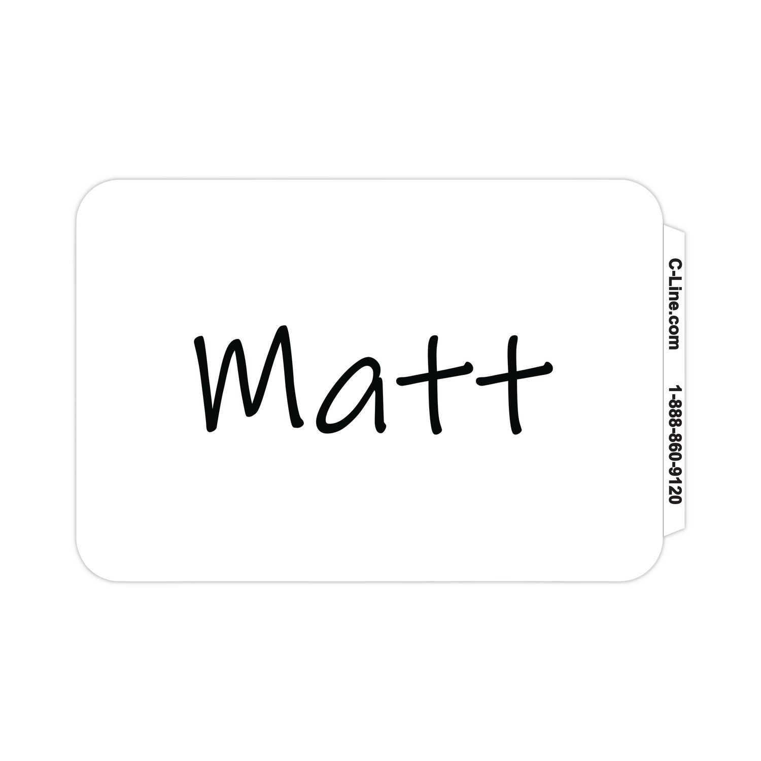 SelfAdhesive Name Badges, 3.5 x 2.25, White, 100/Box Reparto