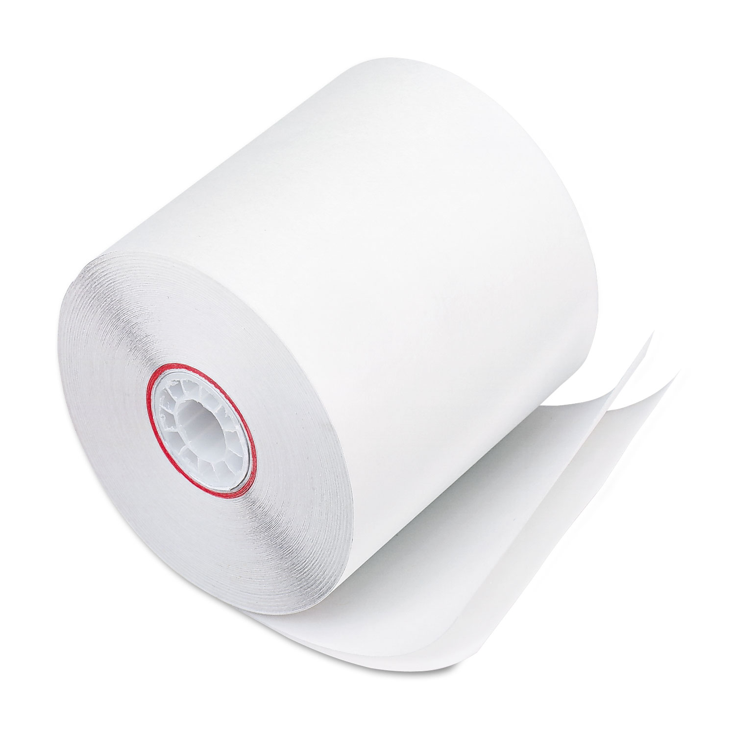 Iconex Impact Printing Carbonless Paper Rolls, 3" x 90 ft, White/White