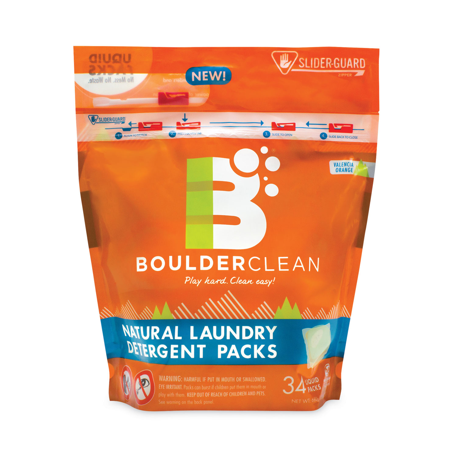 Laundry Detergent Packs, Valencia Orange, 34/Pouch ASE Direct