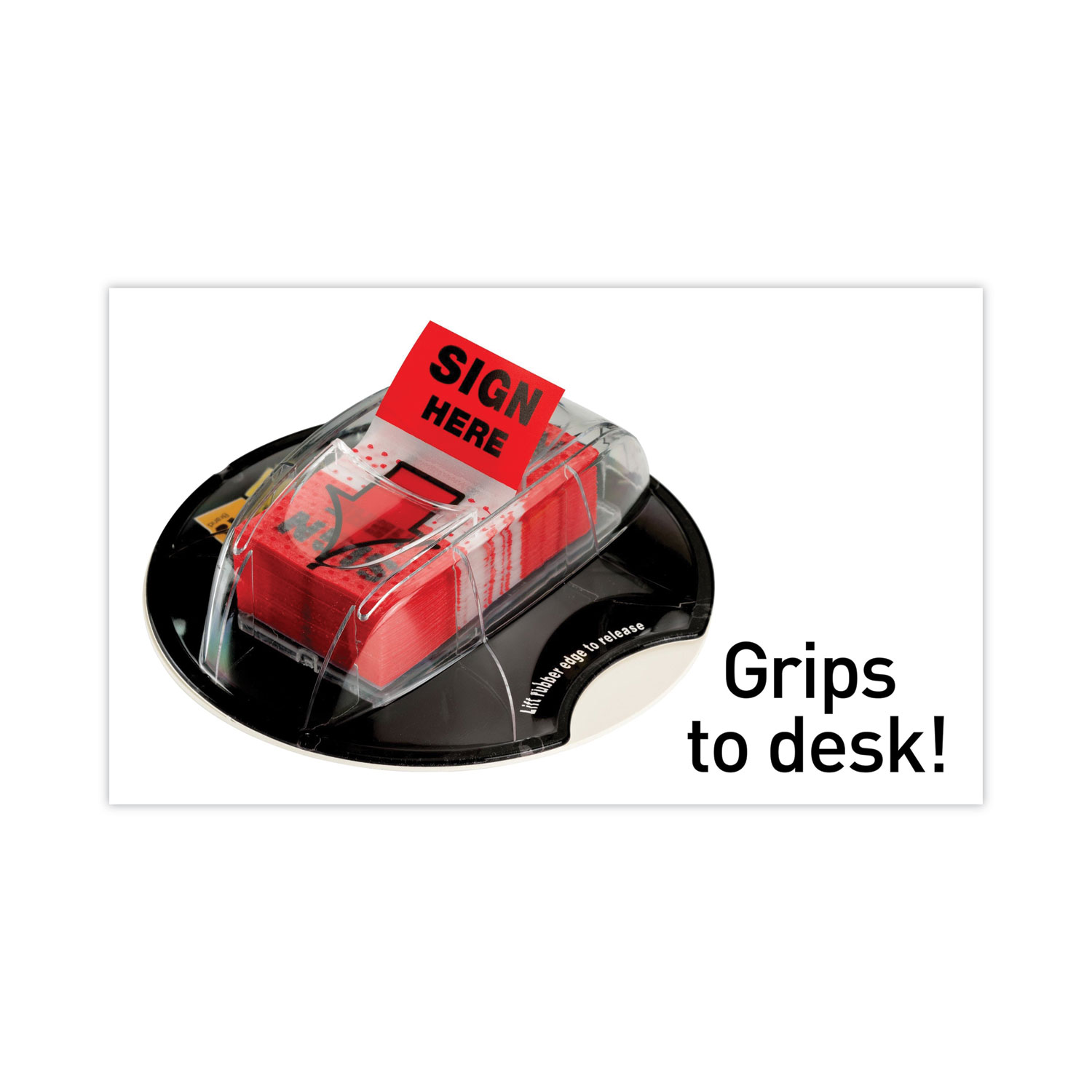 High Volume Flag Dispenser, "Sign Here", Red, 200 Flags/Dispenser 3S Corp