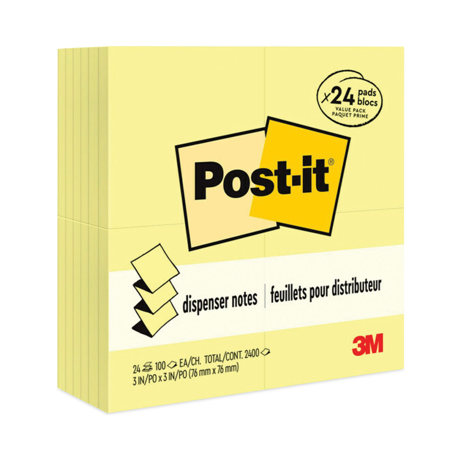 Postit® Popup Notes Original Canary Yellow Popup Refill Value Pack