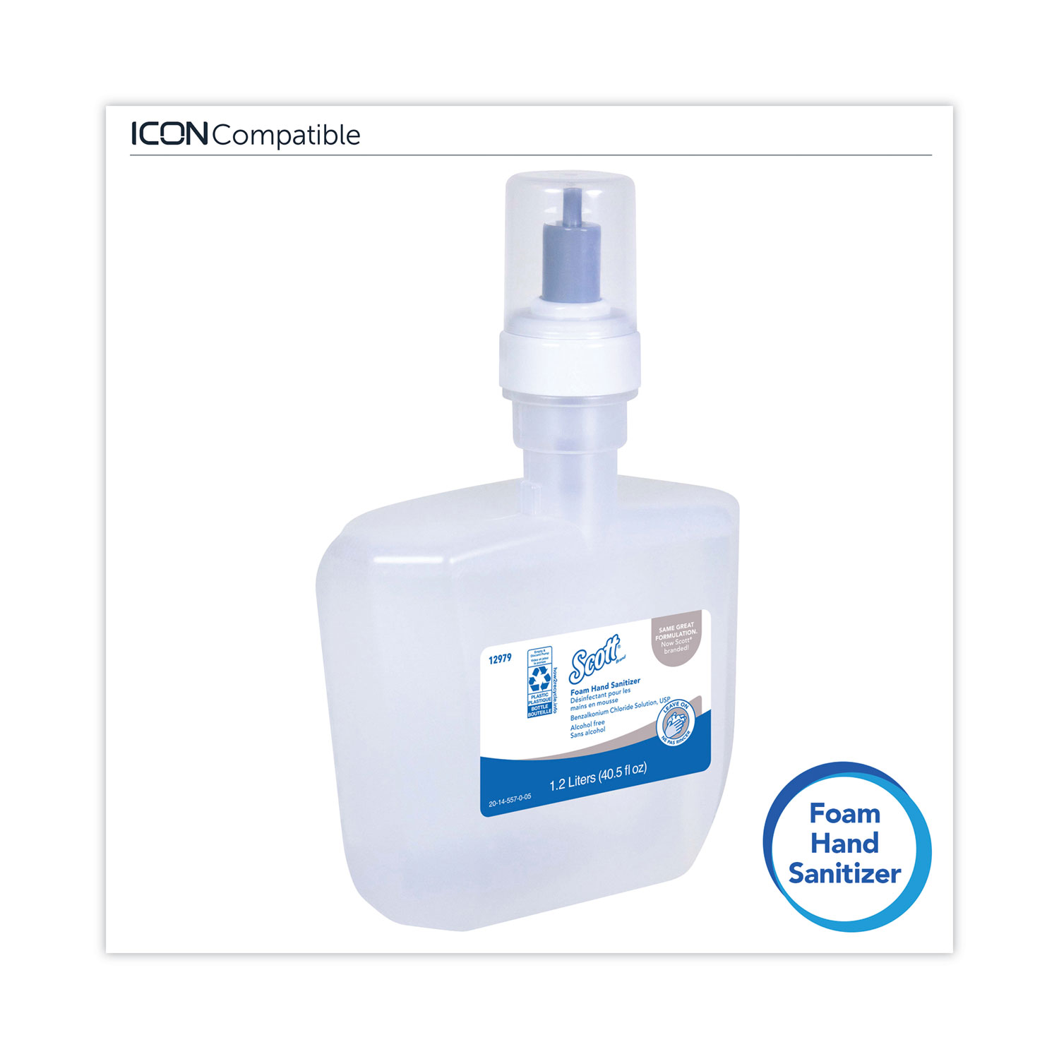 KCC12979 Kleenex AlcoholFree Foam Hand Sanitizer Zuma