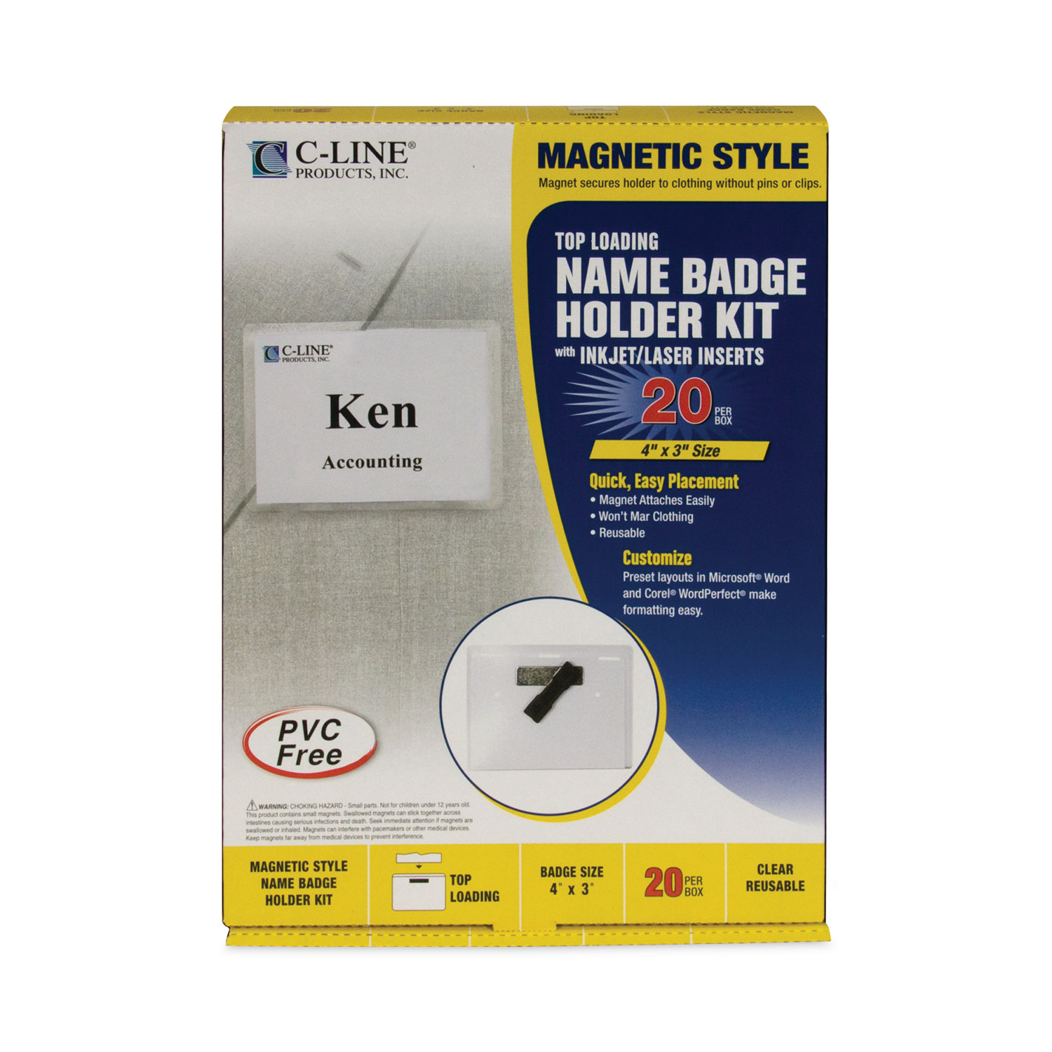 CLI92943 CLine Name Badge Holder Kit Zuma